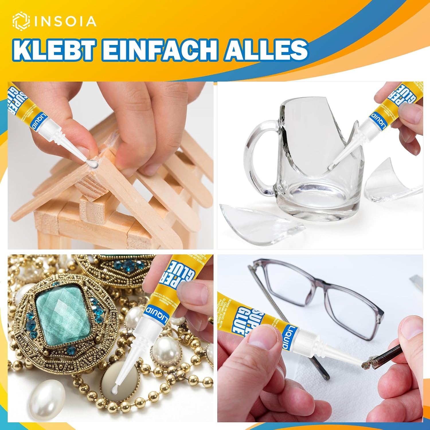 Thumbnail 6 de Sekundenkleber Flüssig (24er-Pack x 3 g) – extra stark & wasserfest von INSOIA