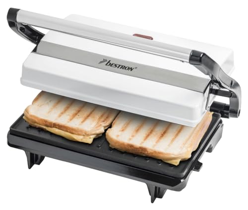 Detalle de Bestron Viva Italia 700 W parrilla sandwichera blanca