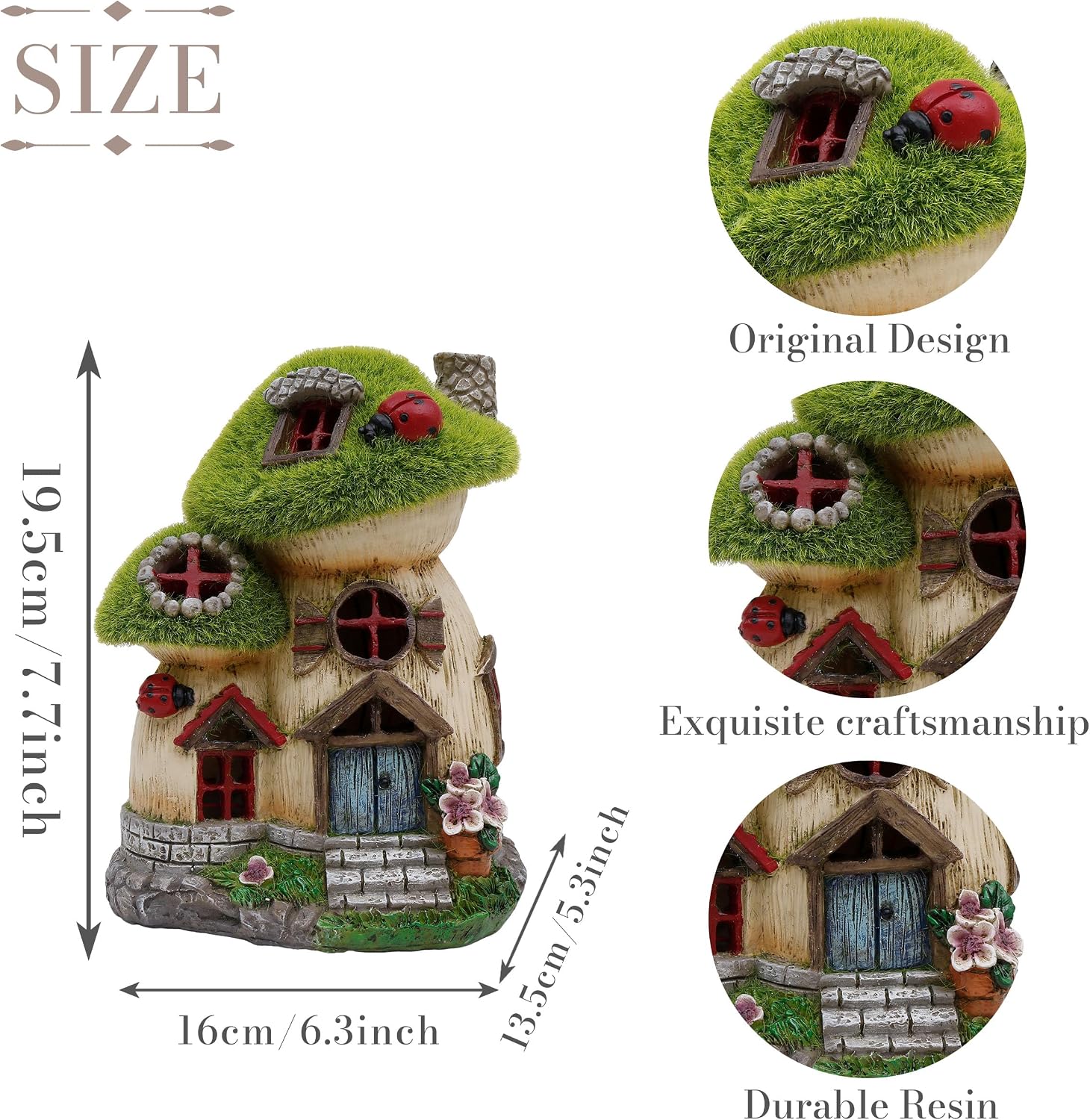 Thumbnail 6 de TERESA'S COLLECTIONS Solar Fairy House 16.8cm