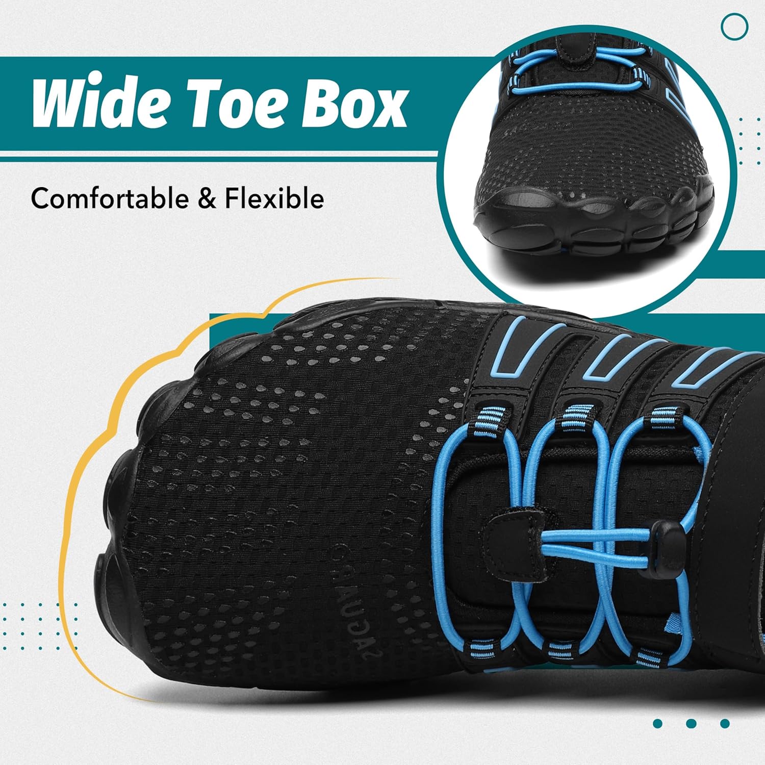 Thumbnail 1 de SAGUARO Unisex Barfußschuhe für Outdoor mit Zehenbox, Zero-Drop Sohle und Schnellverschluss (Gr. 36–48)