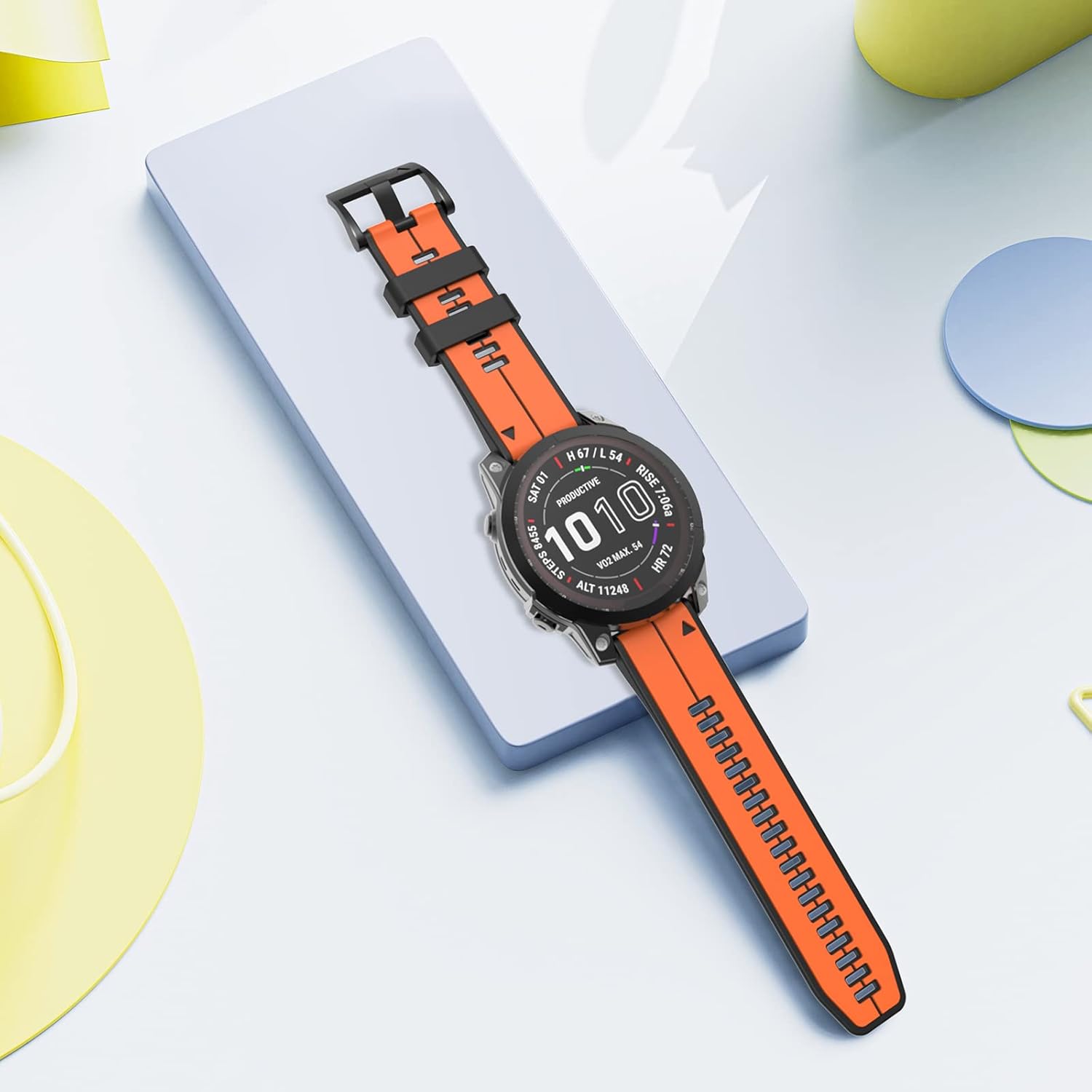 Thumbnail 1 de ISABAKE 22mm Silicone Quick Fit Strap for Garmin Fenix 7/6/5, EPIX 2, Forerunner 935/945 and more