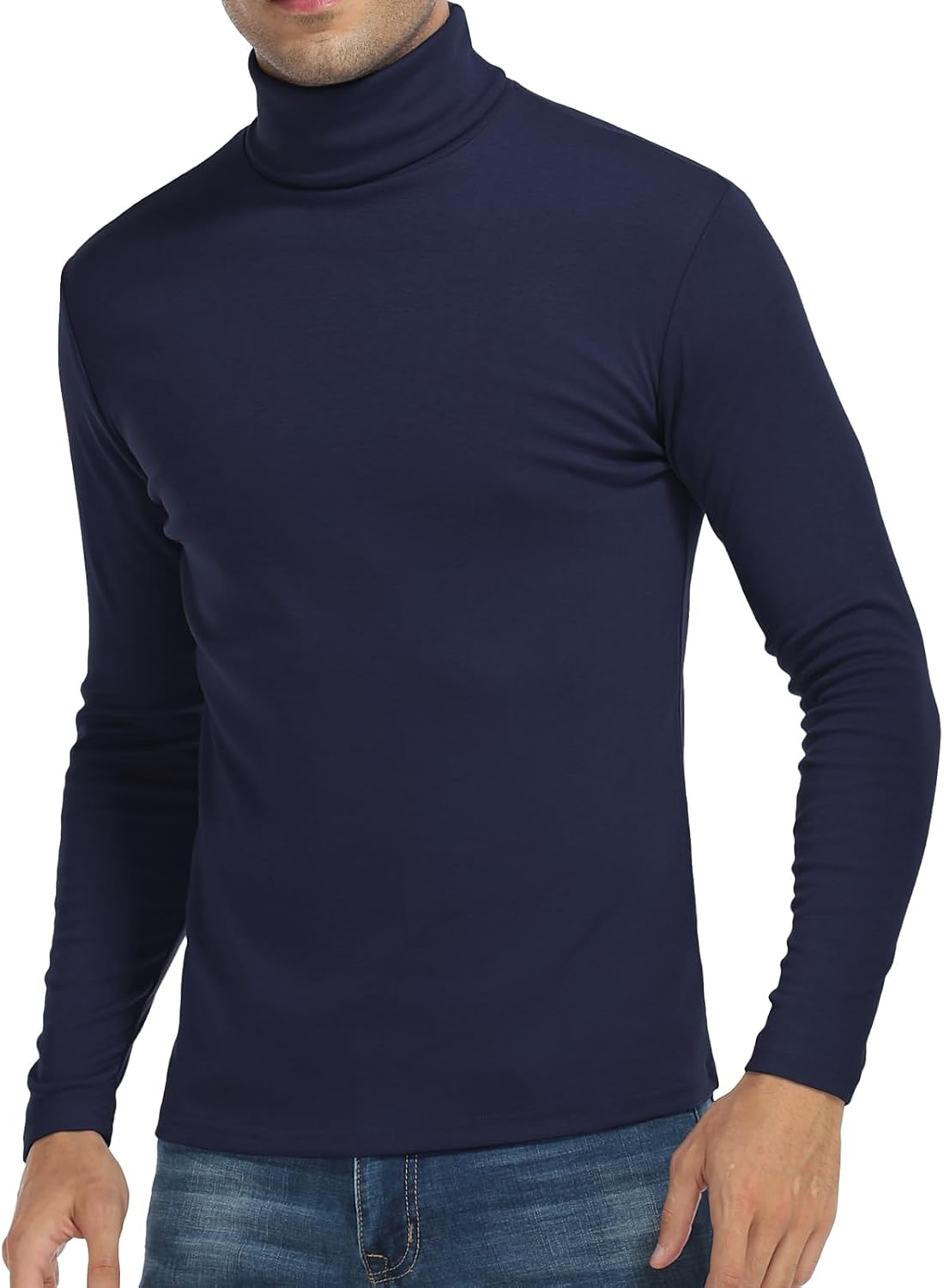Detalle de KUYIGO Rollkragenpullover Slim Fit für Herren