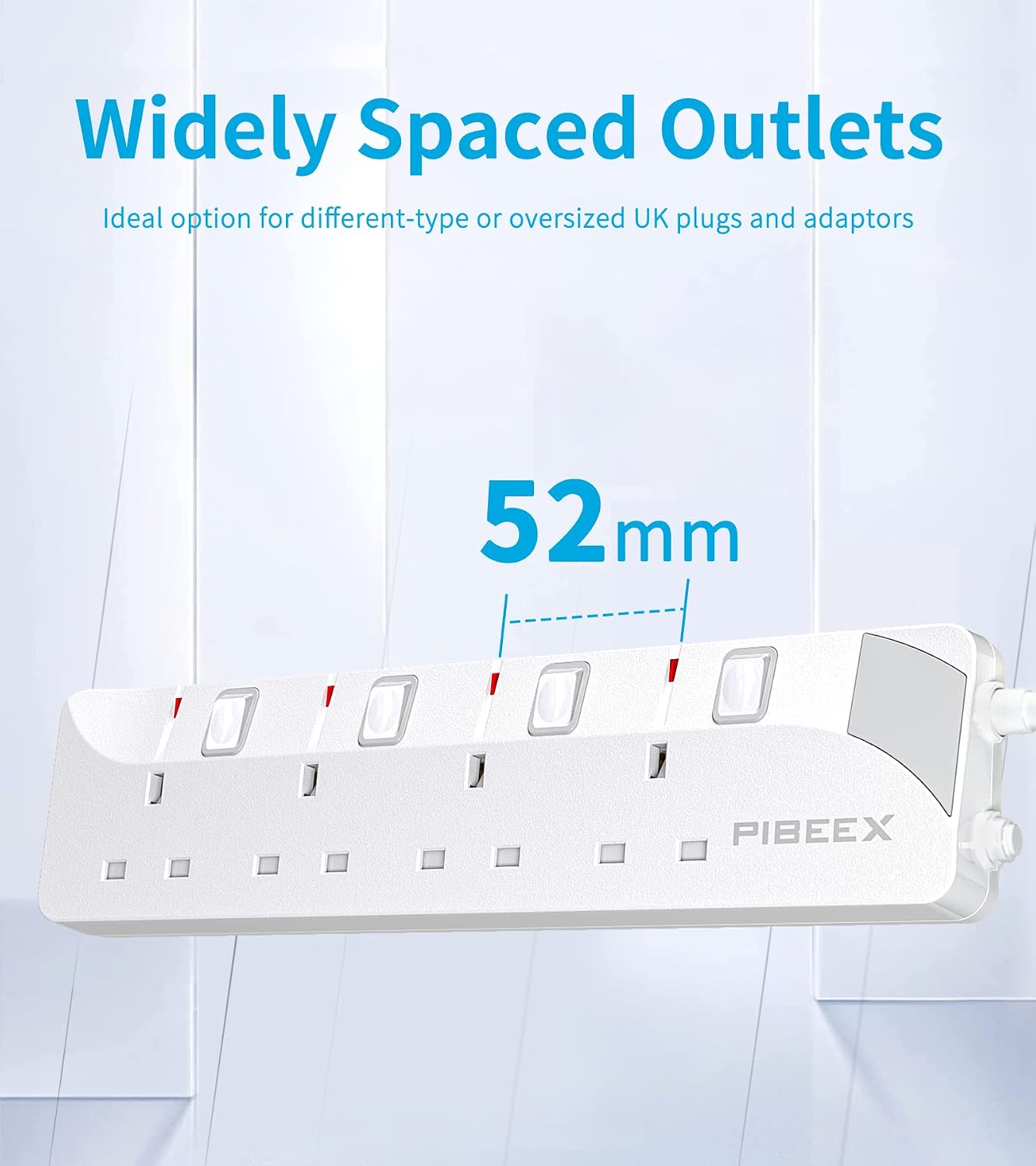 Detalle 1 de PIBEEX Extension Lead 4 Way, 3 m cord