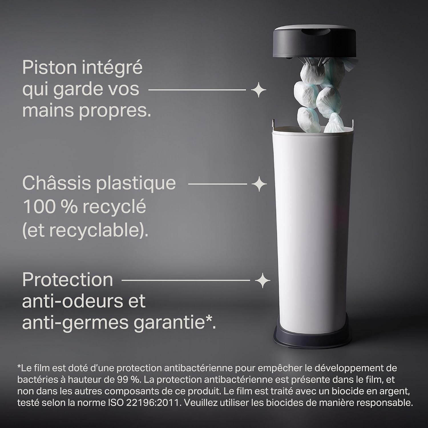 Detalle de Tommee Tippee XL Poubelle à Couches Twist and Click – avec 1 cassette multicouche antibactérienne