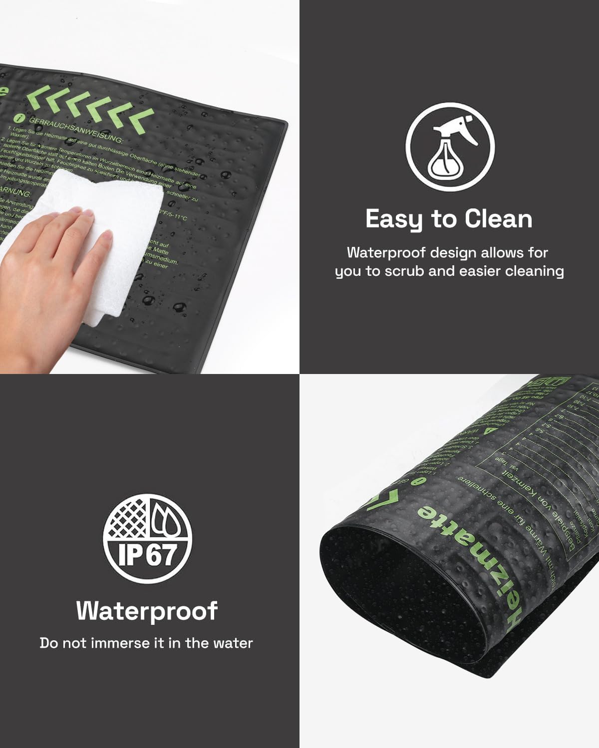 Detalle 2 de Durable Seedling Heat Mat 10"×20" for Seedlings 🌱