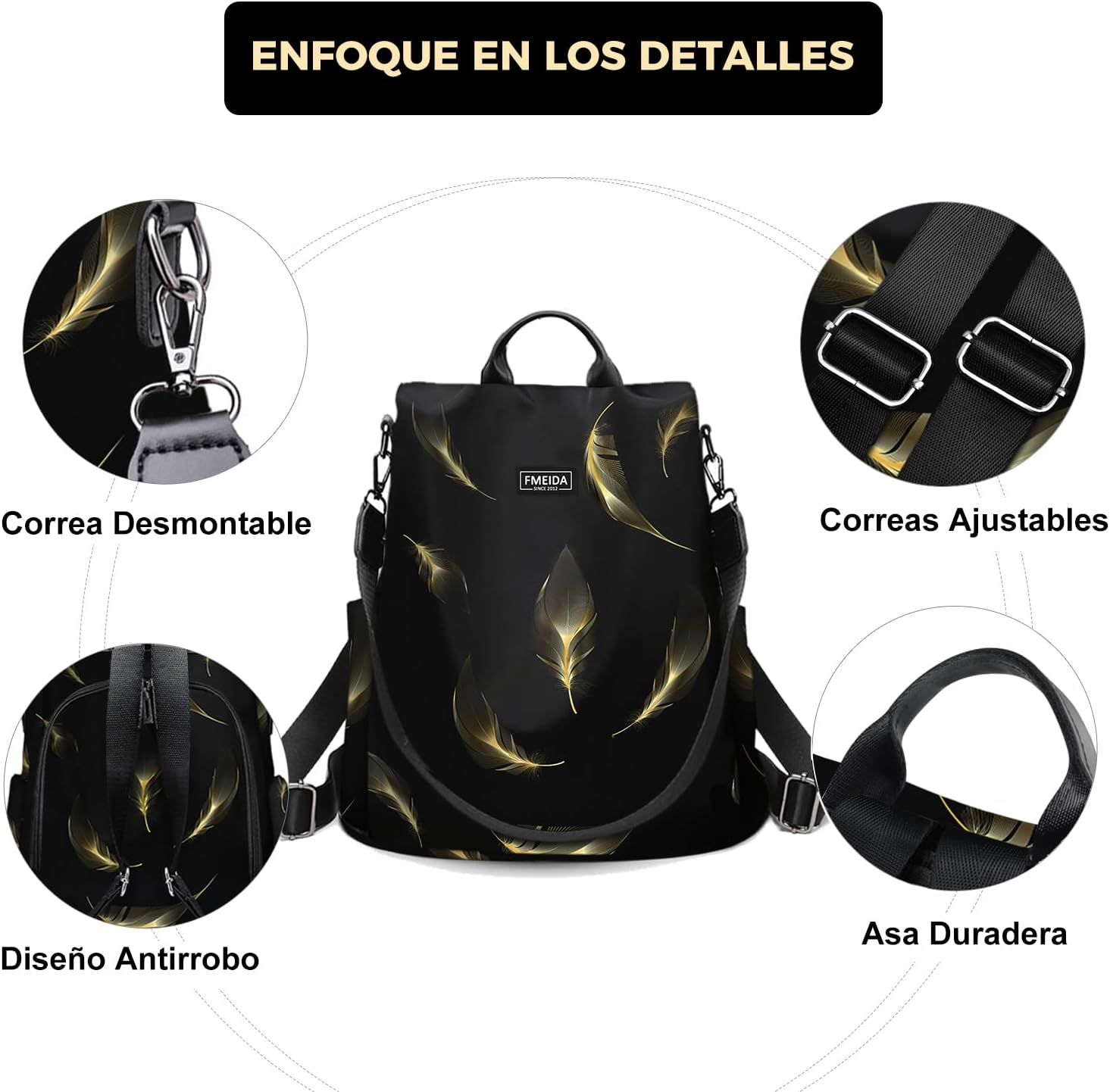 Thumbnail 5 de Fmeida Mochila Antirrobo Mujer 32x15x33 cm