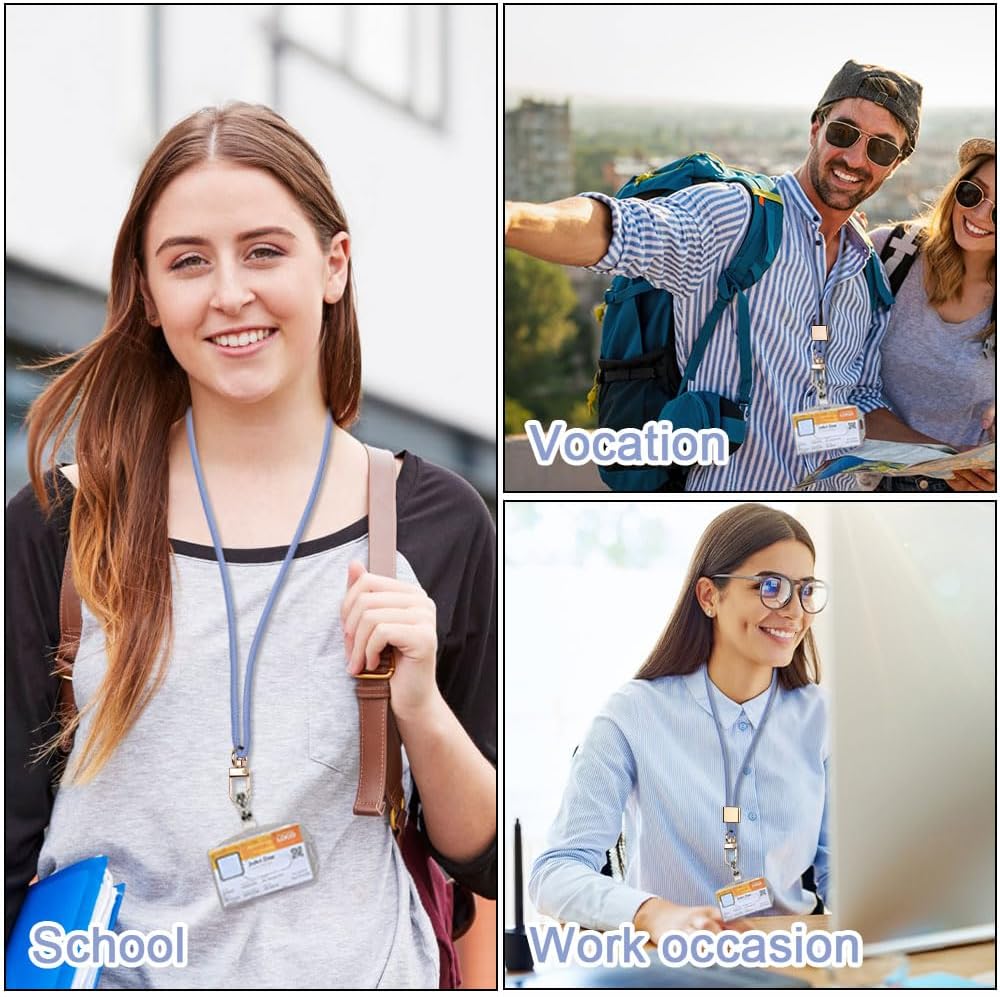 Detalle 1 de Vicloon Nylon Neck Lanyard with Metal Ring for Keys, ID and Mobile Phone