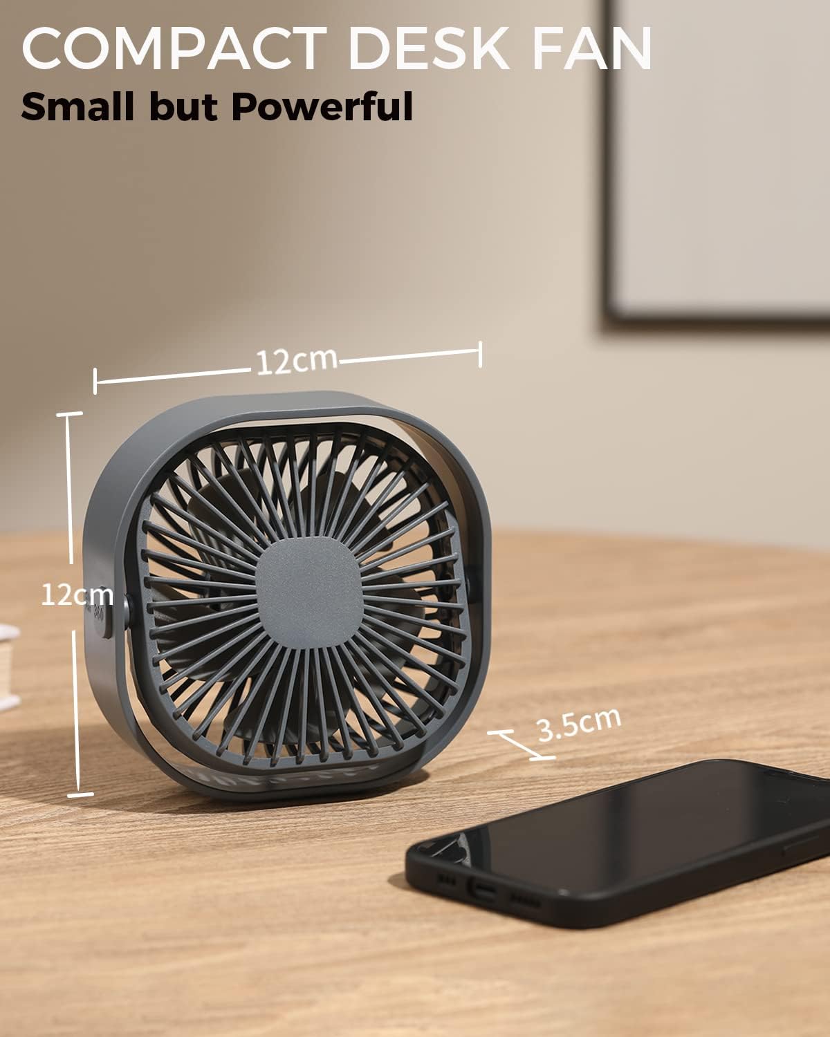 Thumbnail 6 de Desk Fan USB Mini 3‑Speed