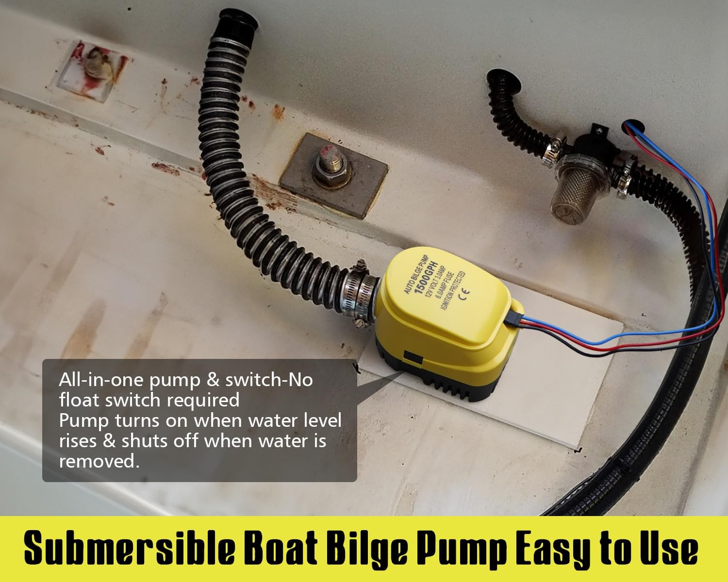 Detalle 1 de Automatic Boat Bilge Pump 12V