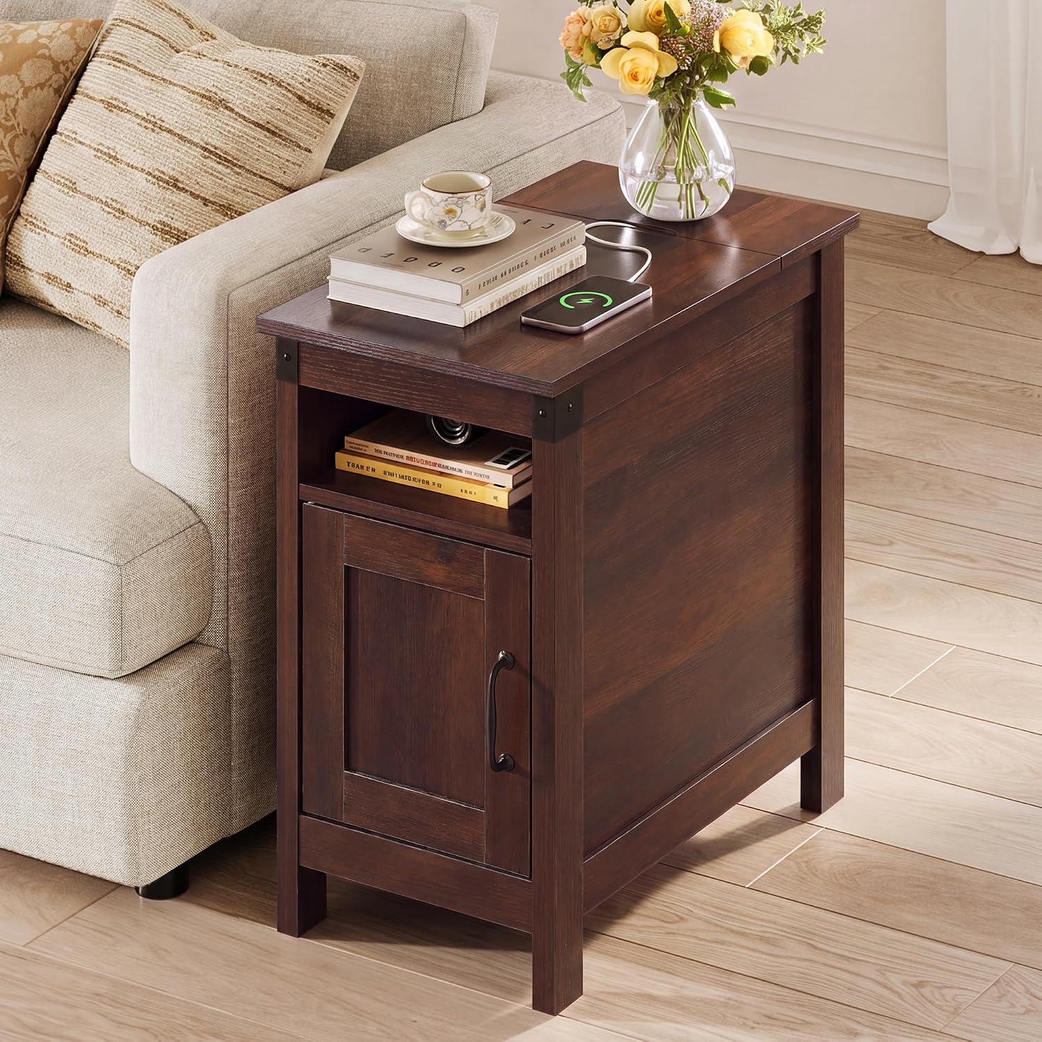 Detalle de WLIVE End Table, 13.4-Inch Wide