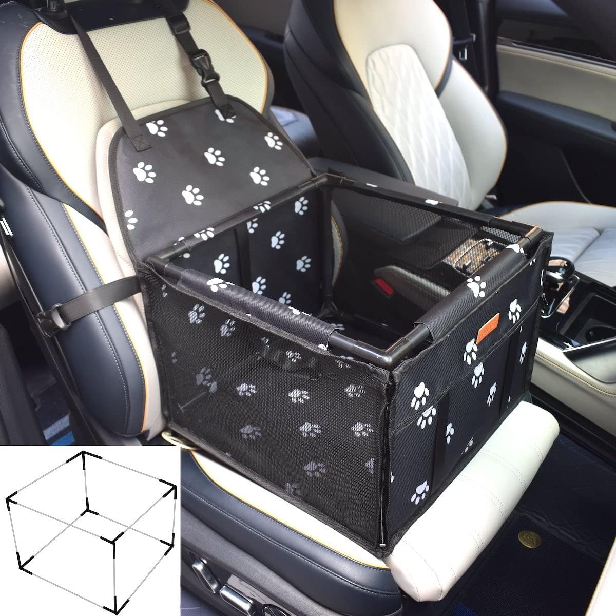 Detalle de GOBUYER Pet Car Seat Booster 40x40 cm