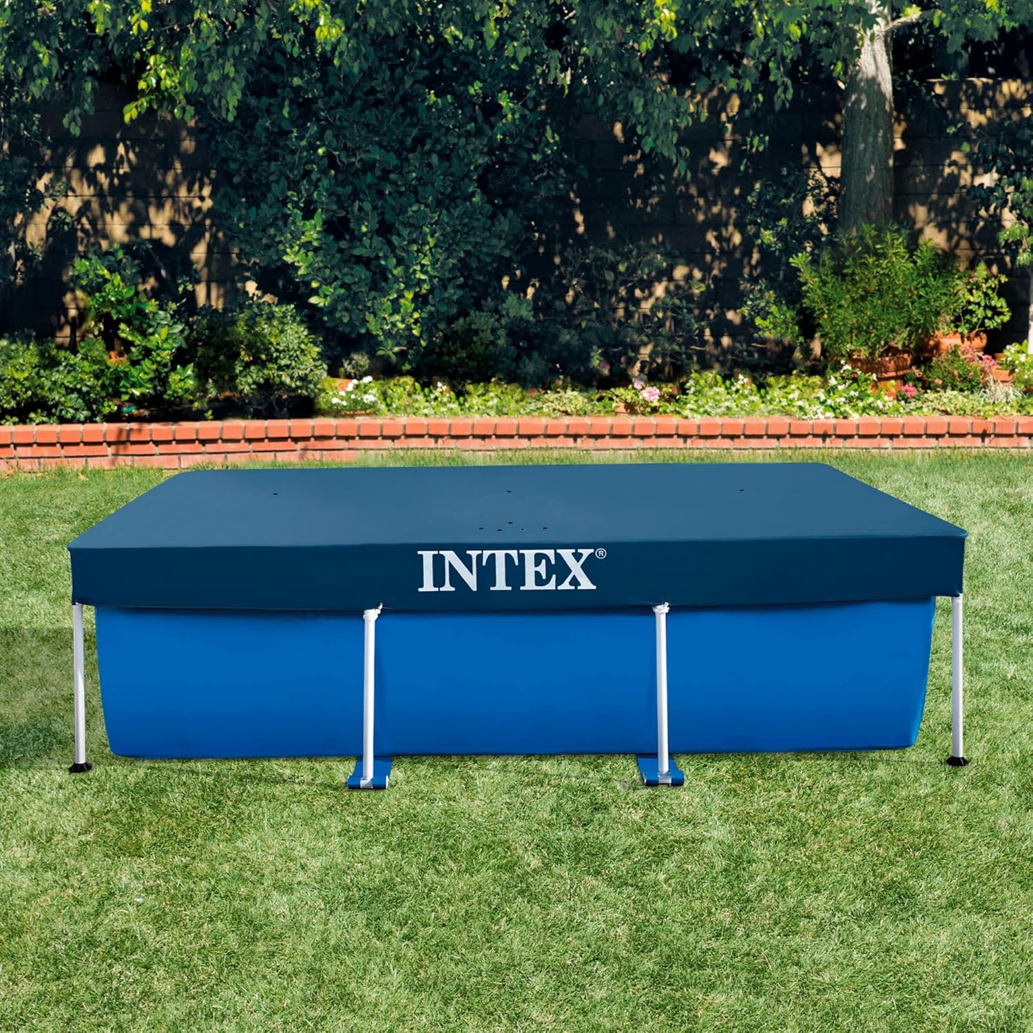 Detalle 2 de Intex 28038 Poolabdeckung für Rechteckige Aufstellpools 300 × 200 cm – PVC, Blau