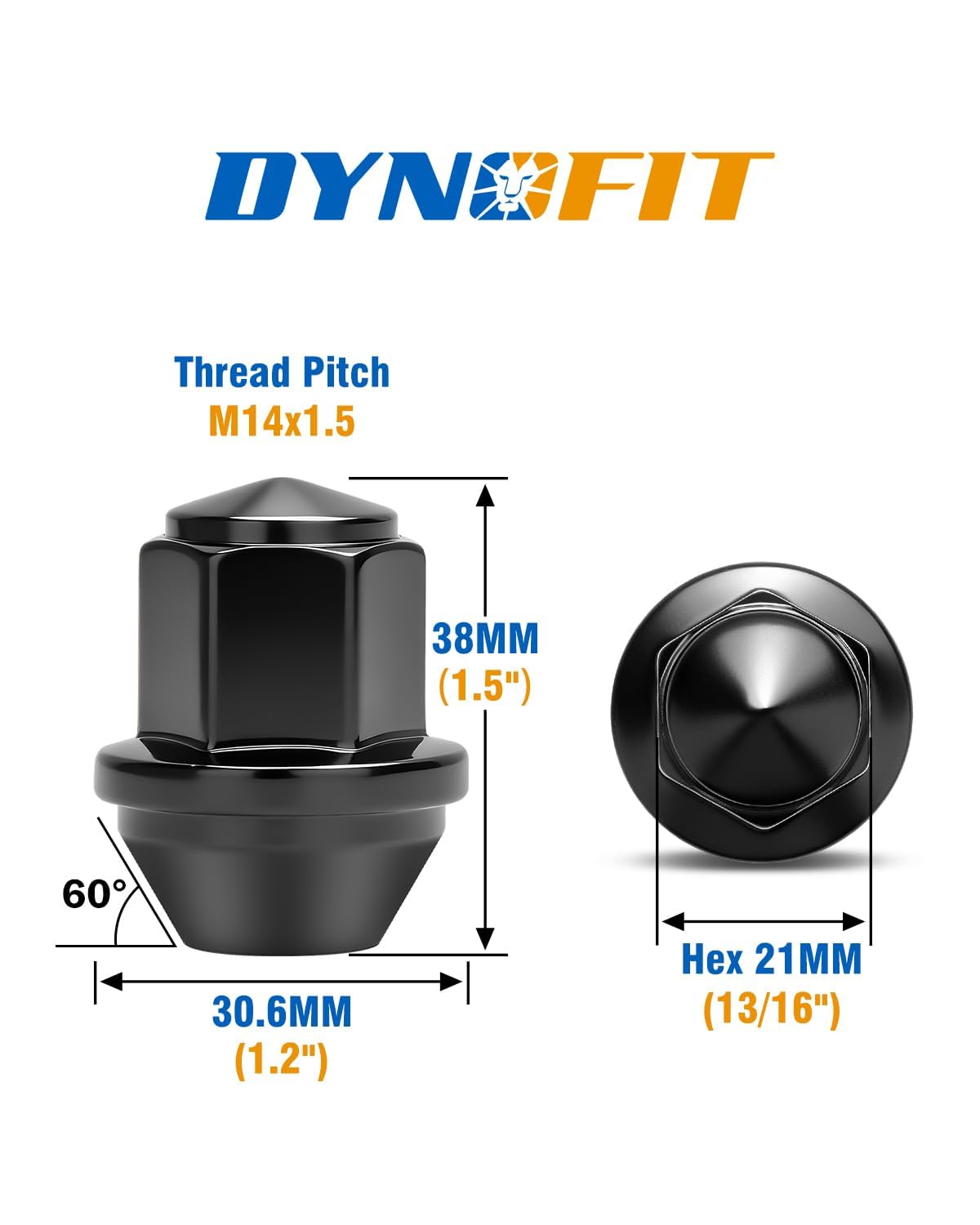Thumbnail 1 de dynofit 14x1.5 Wheel Lug Nuts 20PCS