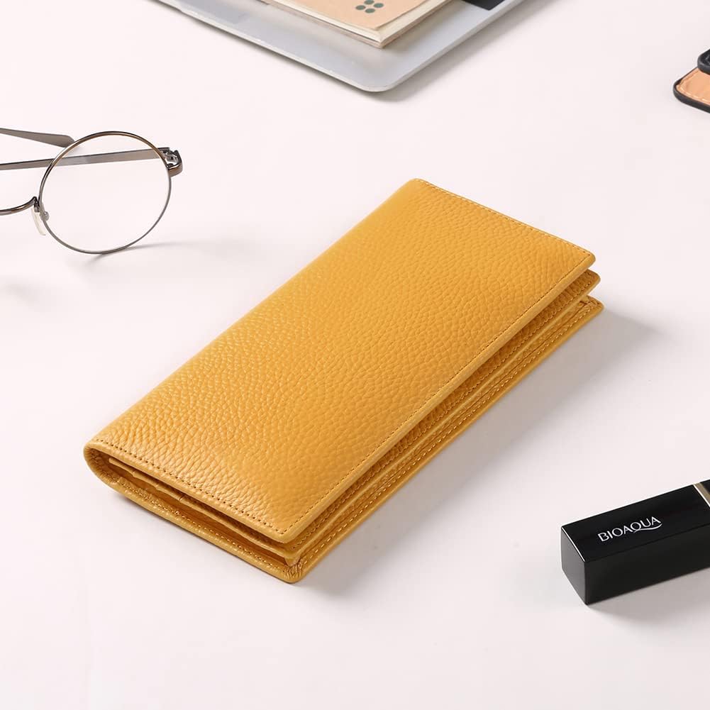 Detalle de SENDEFN Leather Purses for Women with RFID Blocking — Slim Bifold Wallet