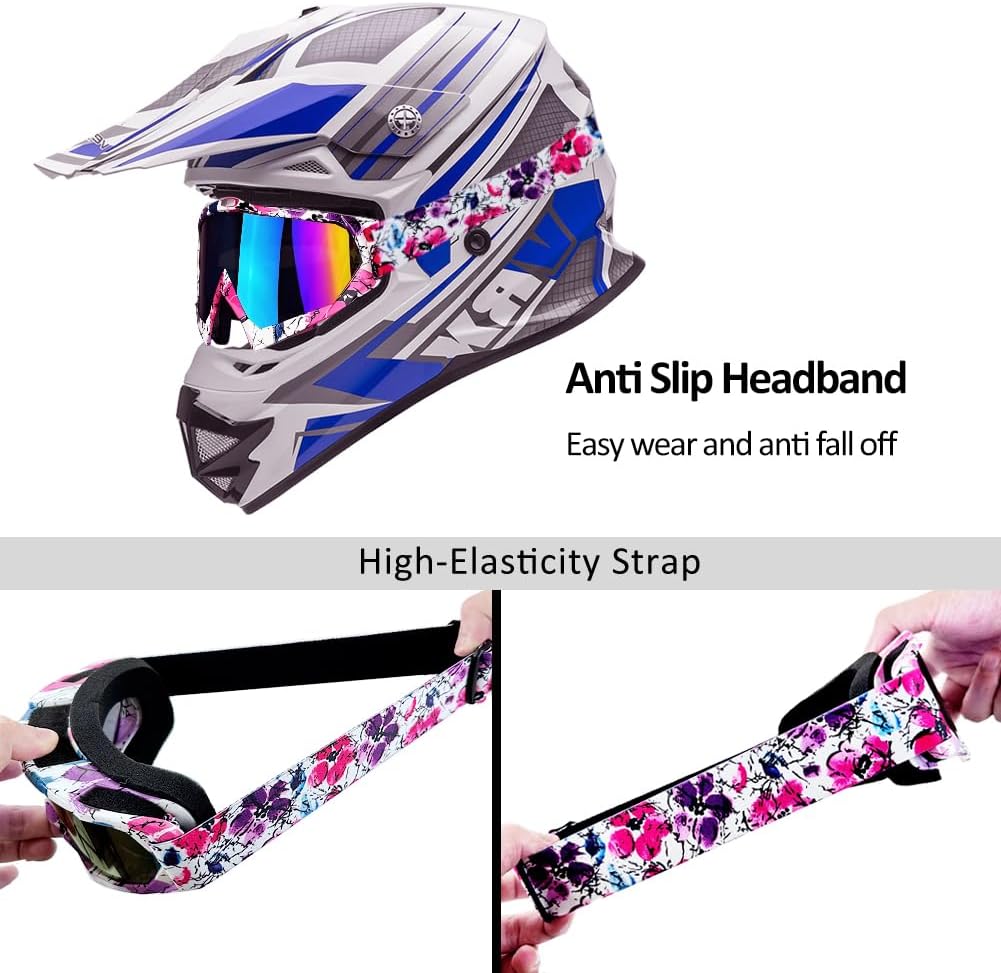 Detalle de 4-FQ Motocross Goggles: Windproof Eye Protection for ATV, Dirt Bike, and more