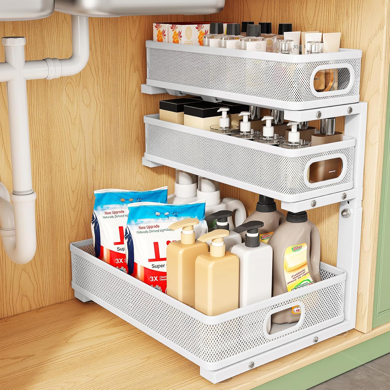 Detalle de Kitstorack Under-Sink Organizer, 3-Tier