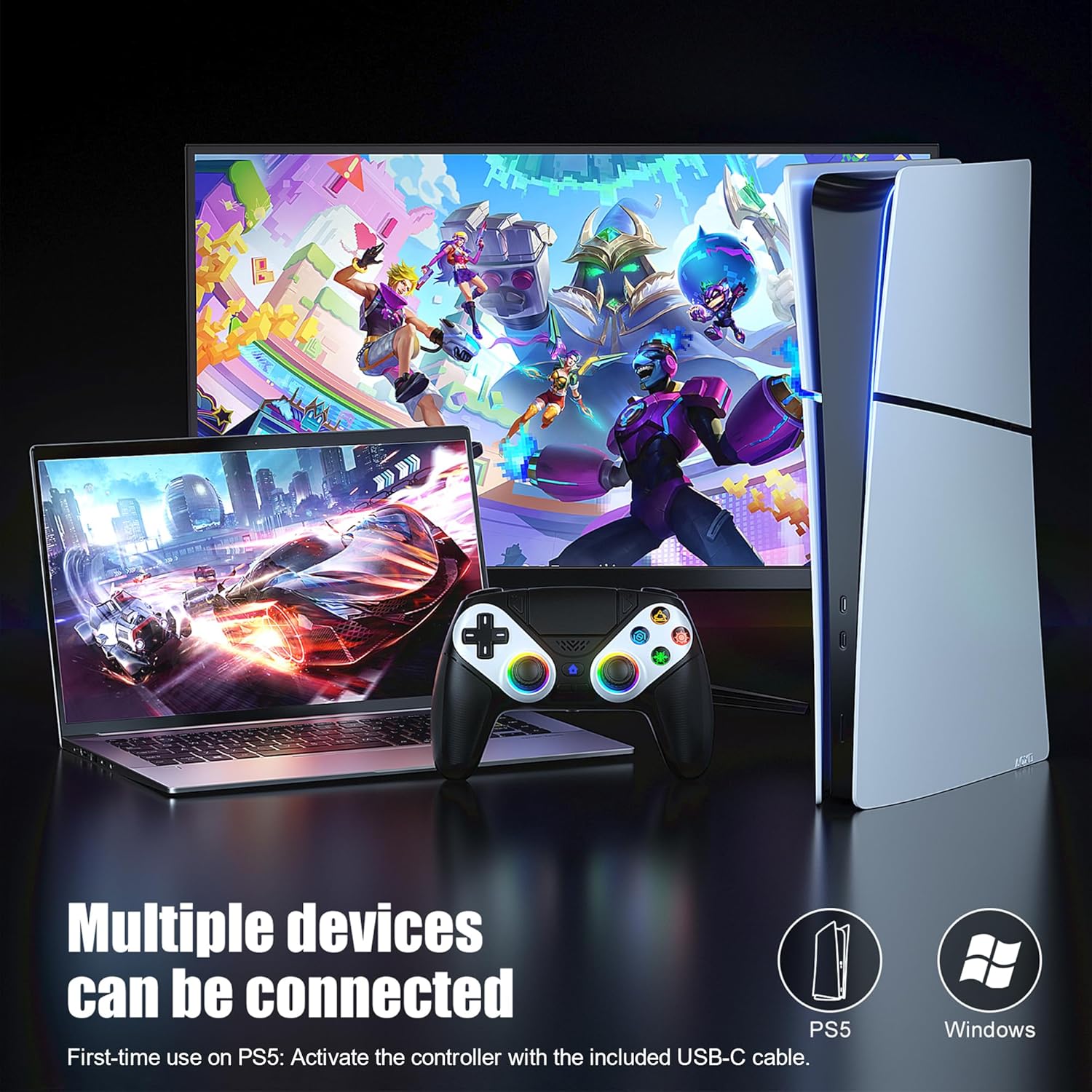 Detalle 2 de Gamrombo LED Wireless Controller for PS5