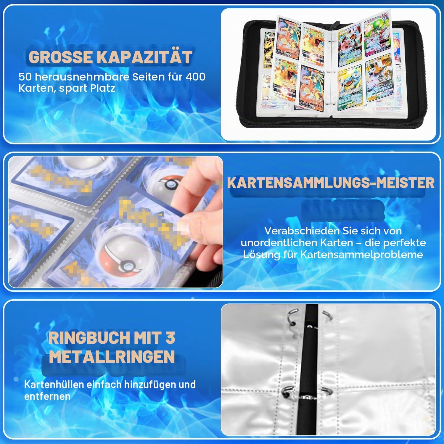Detalle 2 de Ciovou Sammelalbum Karten 400 Kapazität