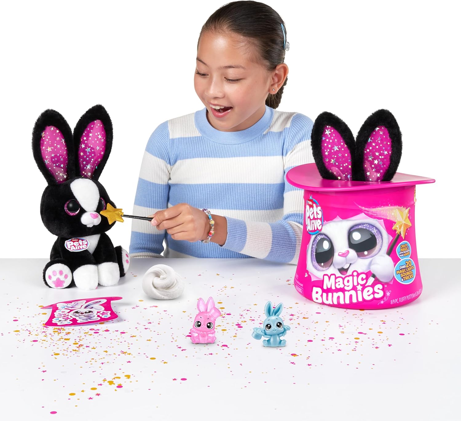 Thumbnail 6 de Pets Alive Magic Bunnies ZURU 🌸 Peluche interactivo sorpresa Pink