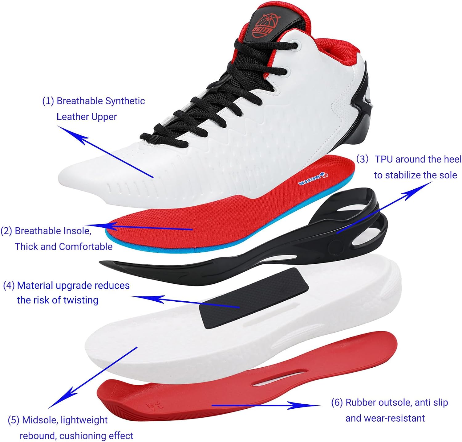 Detalle de Beita High-Top Basketball Shoes