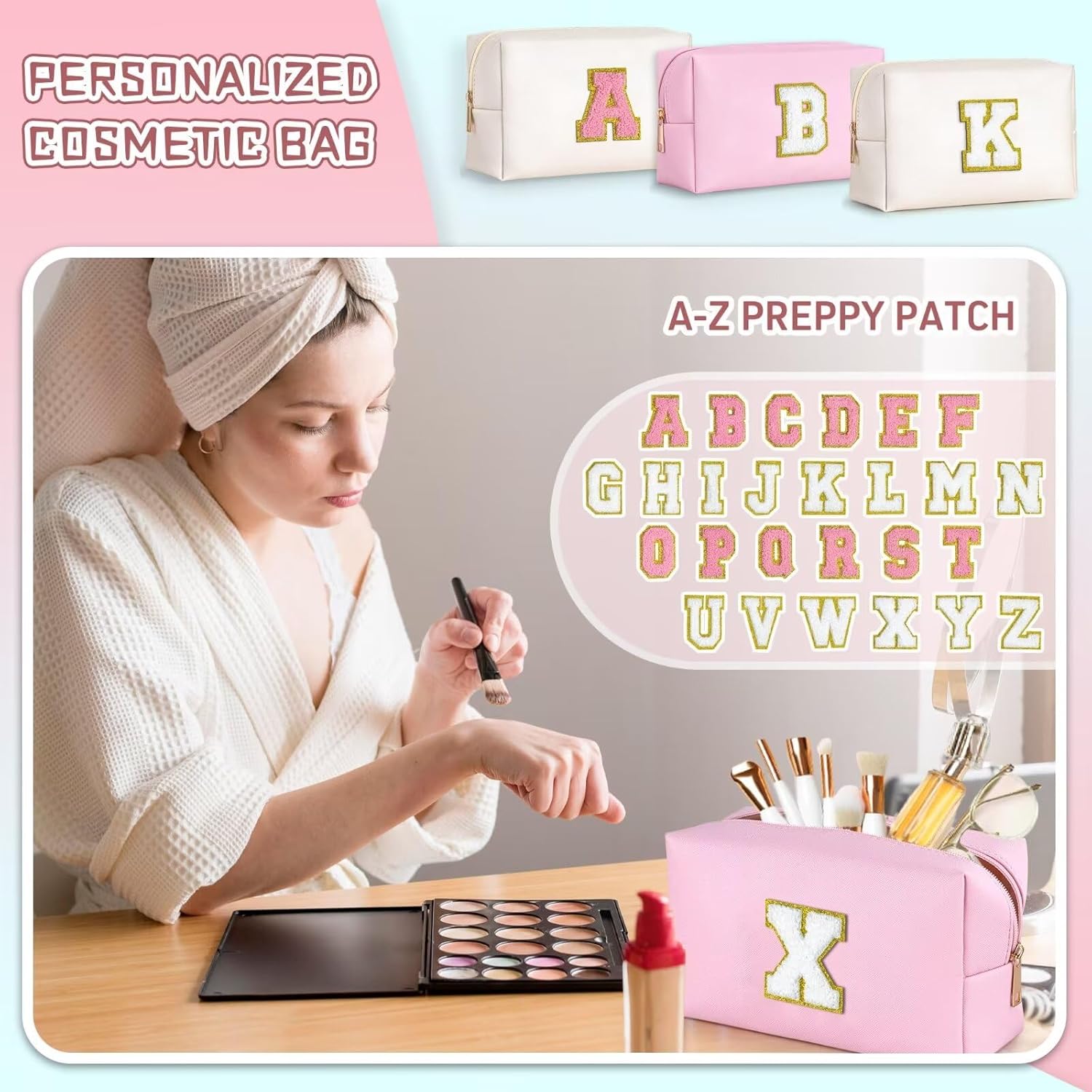 Thumbnail 2 de TOPEAST Initial Makeup Bag 8.3in