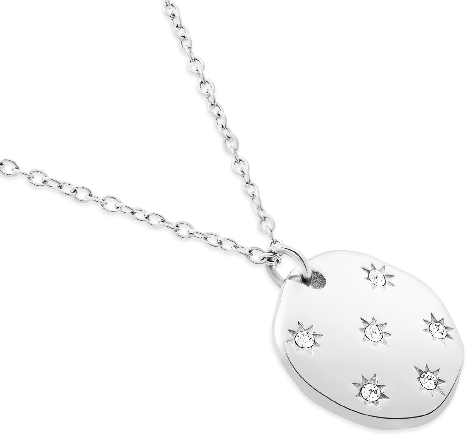Thumbnail 2 de Tamaris Halskette Damen – Plättchenanhänger mit Zirkoniasteinen, 45 cm, Edelstahl