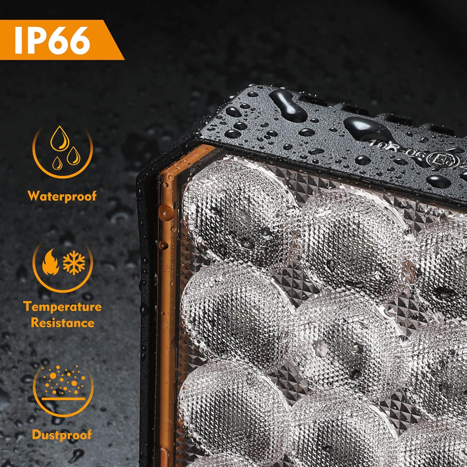 Detalle de EverBrite Faro da Lavoro con 16 LED, 25W (2 pezzi) IP66 6000-7000K per fuoristrada