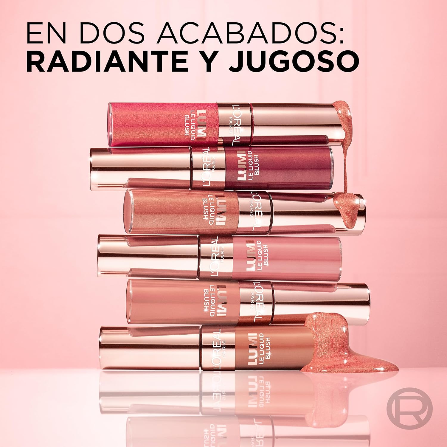 Detalle de L'Oréal Paris Lumi Le Liquid Blush Glowy Warm Peach 627 – płynny róż 10 ml