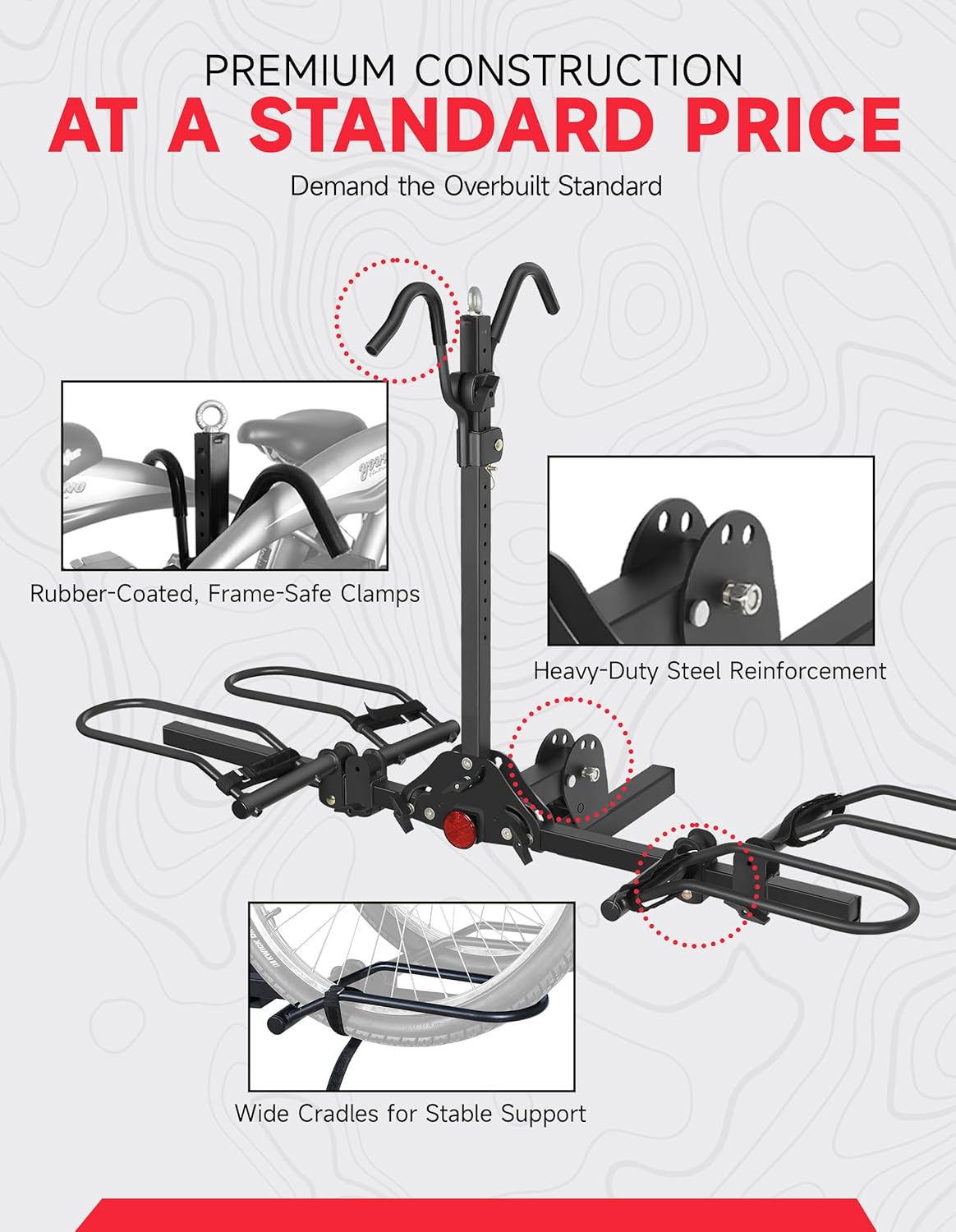 Detalle 2 de Young Bike Rack Hitch 200LB 2-Bike Platform