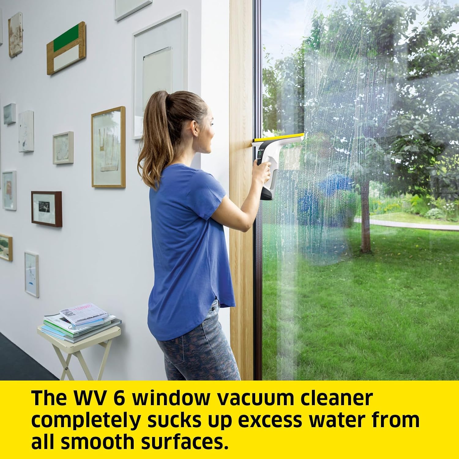 Detalle 2 de Kärcher Window Vac WV 6 Plus: 100‑Minute Battery, 280 mm Suction Head & Cleaning Kit