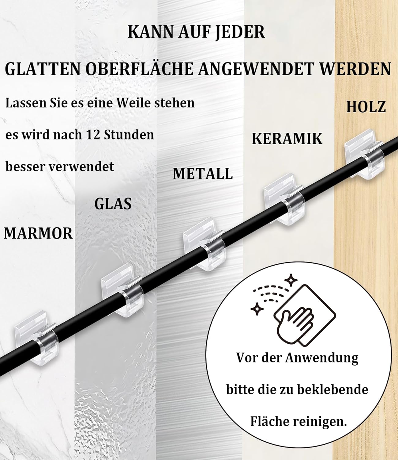 Thumbnail 5 de MiuCo Kabelhalter Selbstklebend – 120 Stück Kabelclips für Kabelmanagement