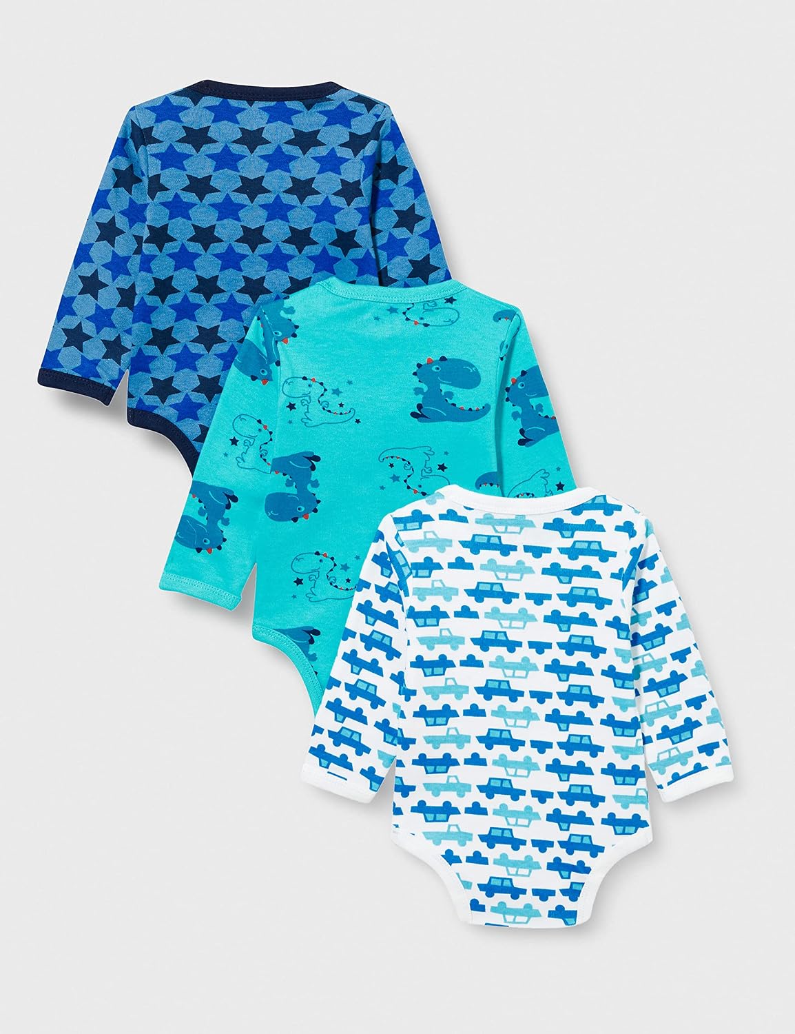 Detalle de Care Unisex Baby Body Ls - Aop (3er Pack) Langarm-Body