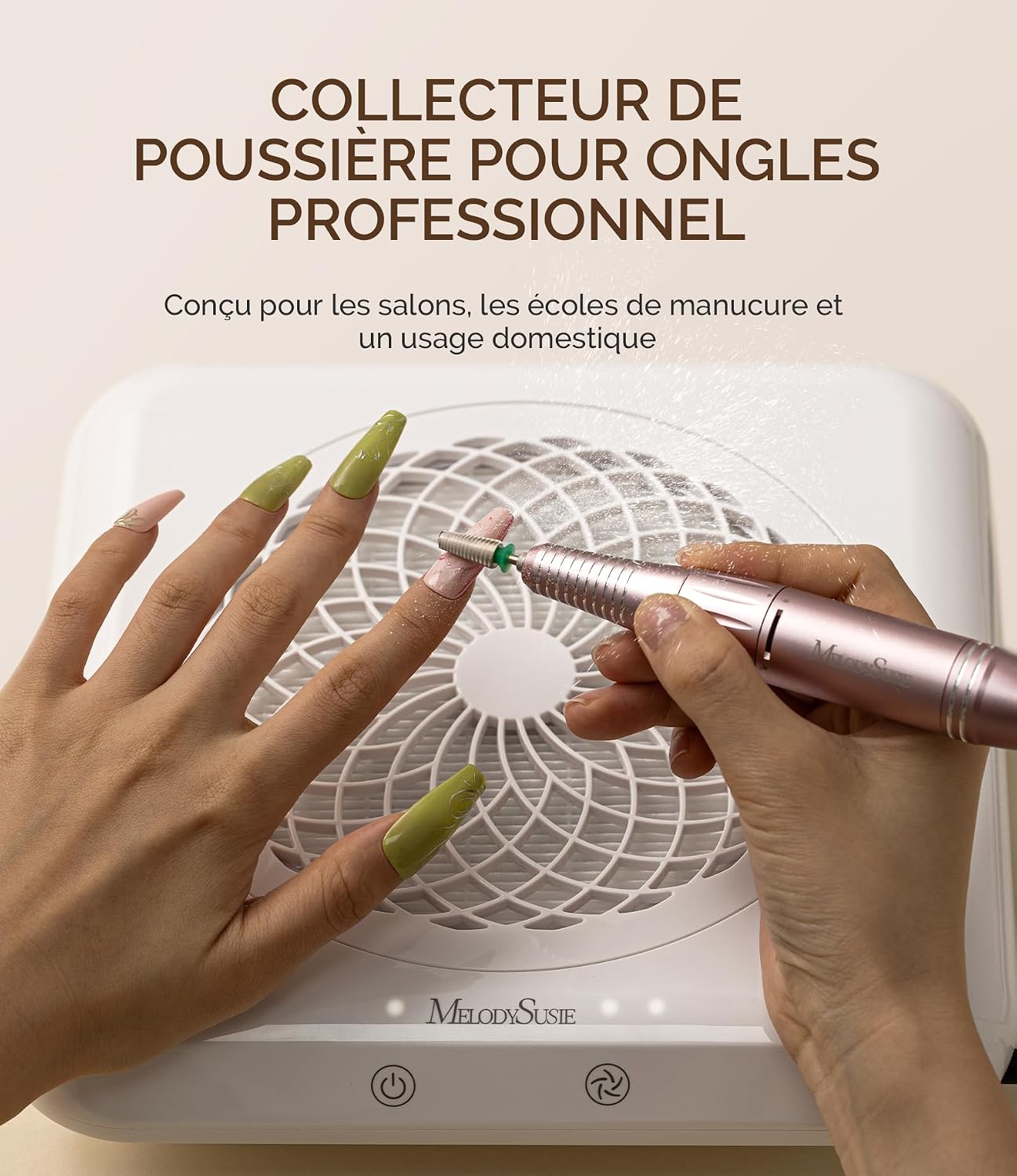 Detalle 2 de MelodySusie Aspirateur Ongles Professionnel 💅