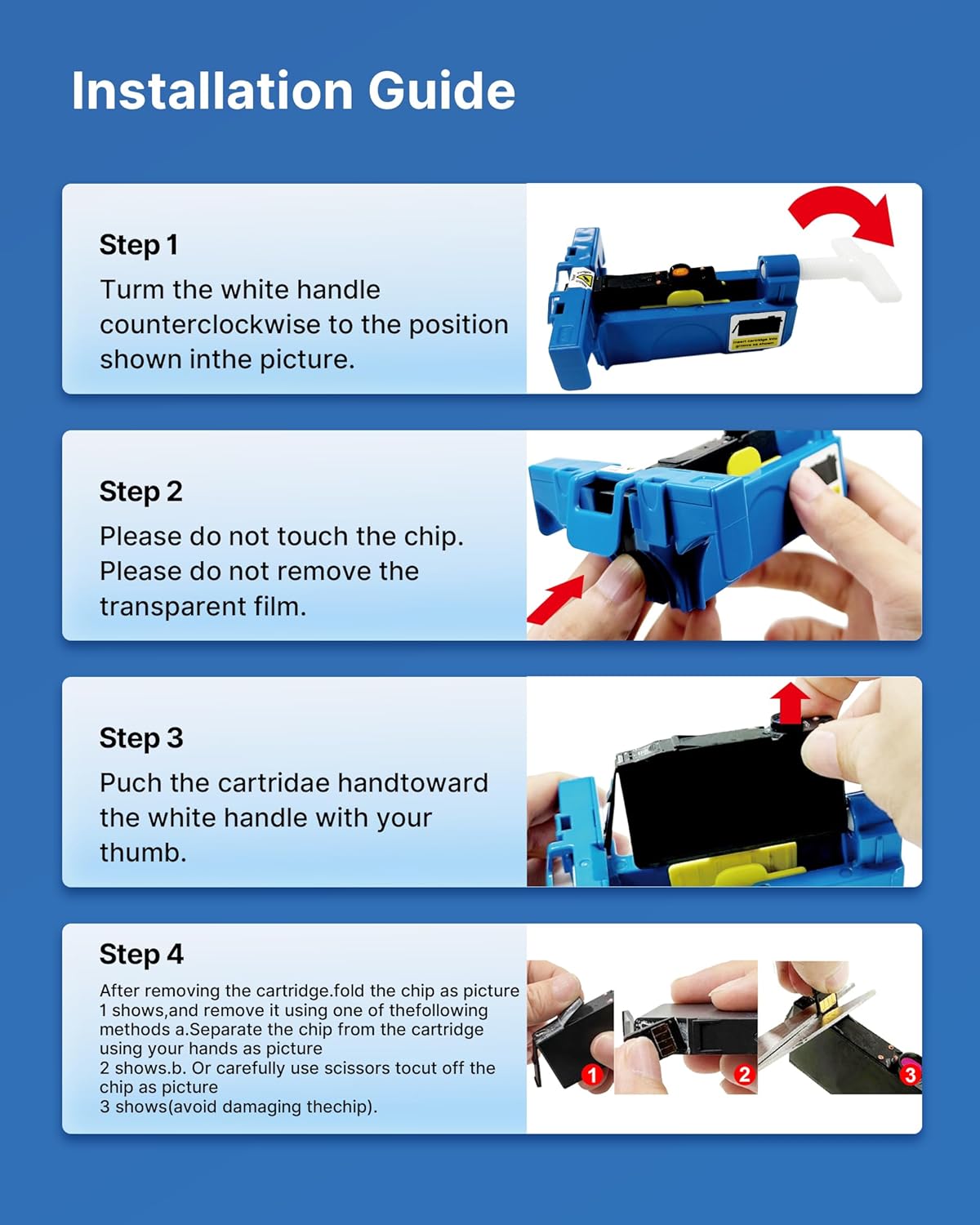 Thumbnail 5 de 924 Ink Cartridges Replacement for HP 924 (Without Chip) — 4 Pack by Washope