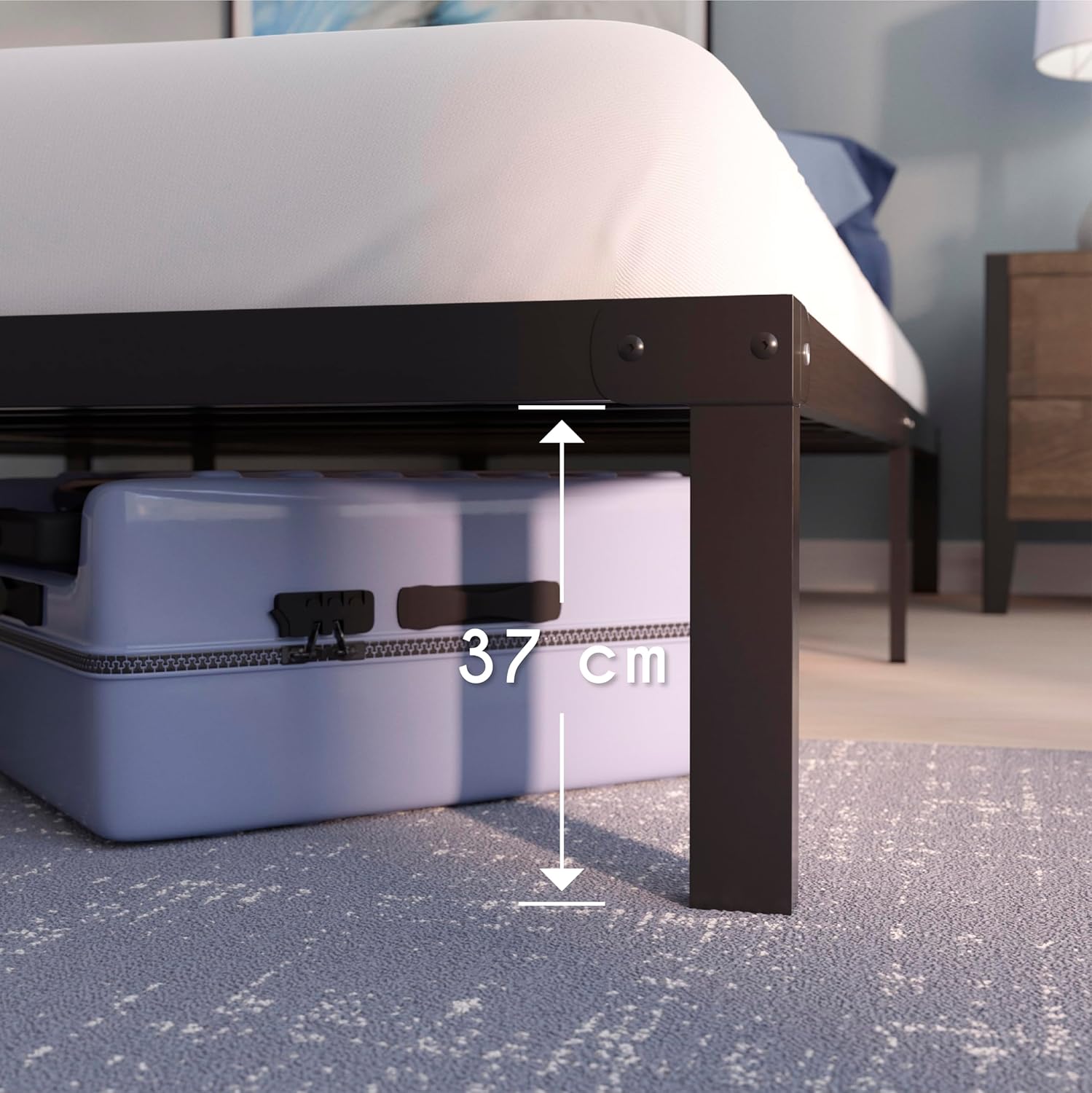 Thumbnail 4 de Dreamzie Struttura Letto Singolo 90x200 cm – Ferro robusto, montaggio rapido e ampio spazio di stoccaggio