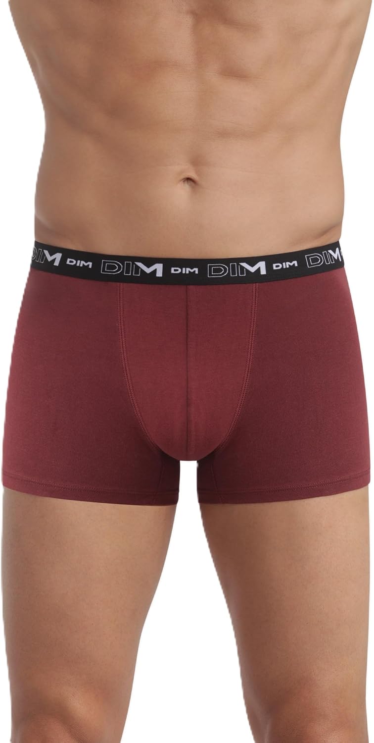 Detalle de DIM Lot de 3 Boxers Homme en Coton Stretch Respirant – Maintien Optimal sans Étiquette