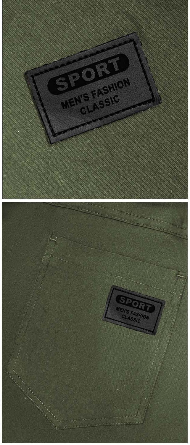 Detalle de LIUPMWE Herren Hose Chino Cargo Jogginghose – Baumwolle, elastischer Bund, Kordelzug, Outdoor & Freizeit