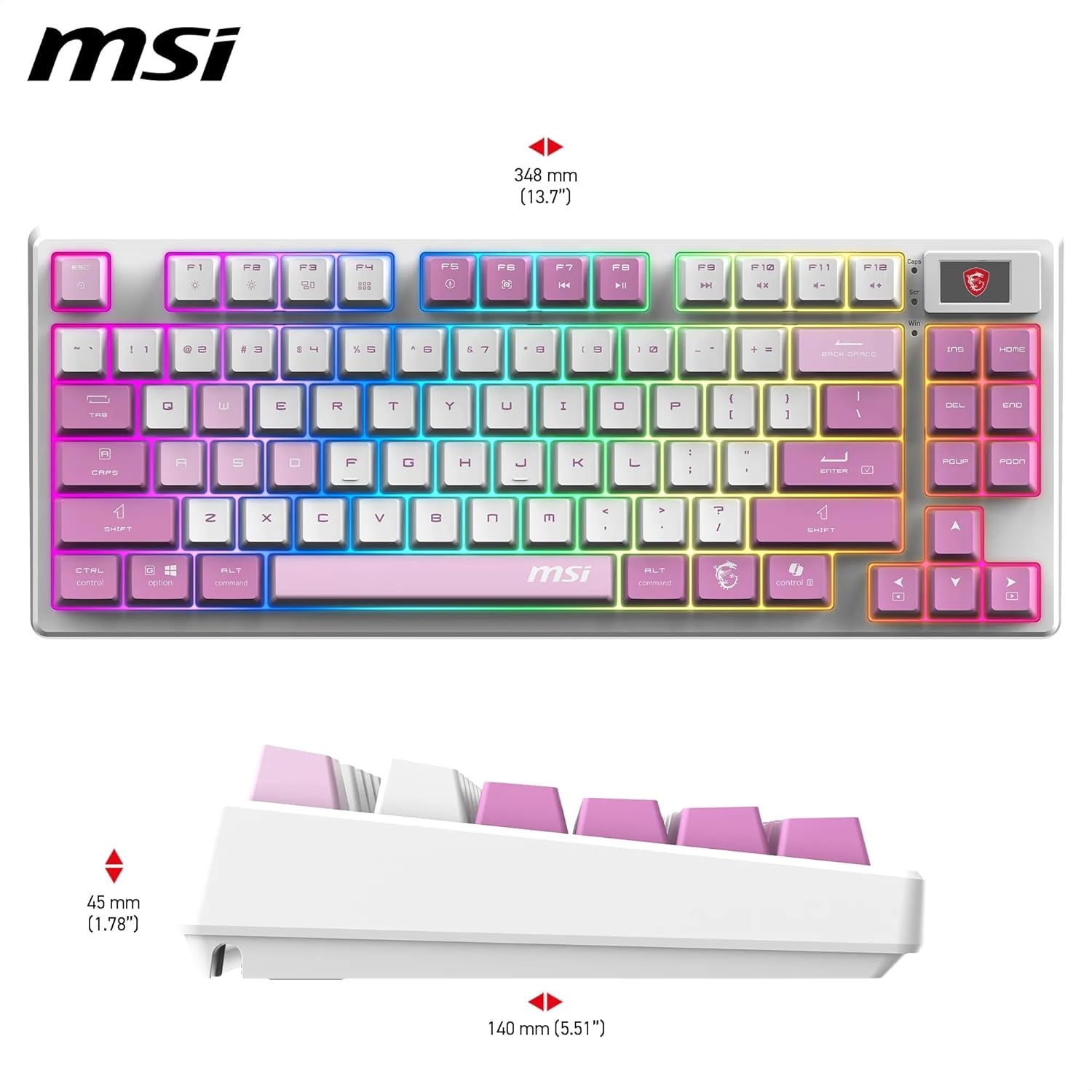 Thumbnail 6 de MSI Forge GK600 TKL Clavier Gaming Violet