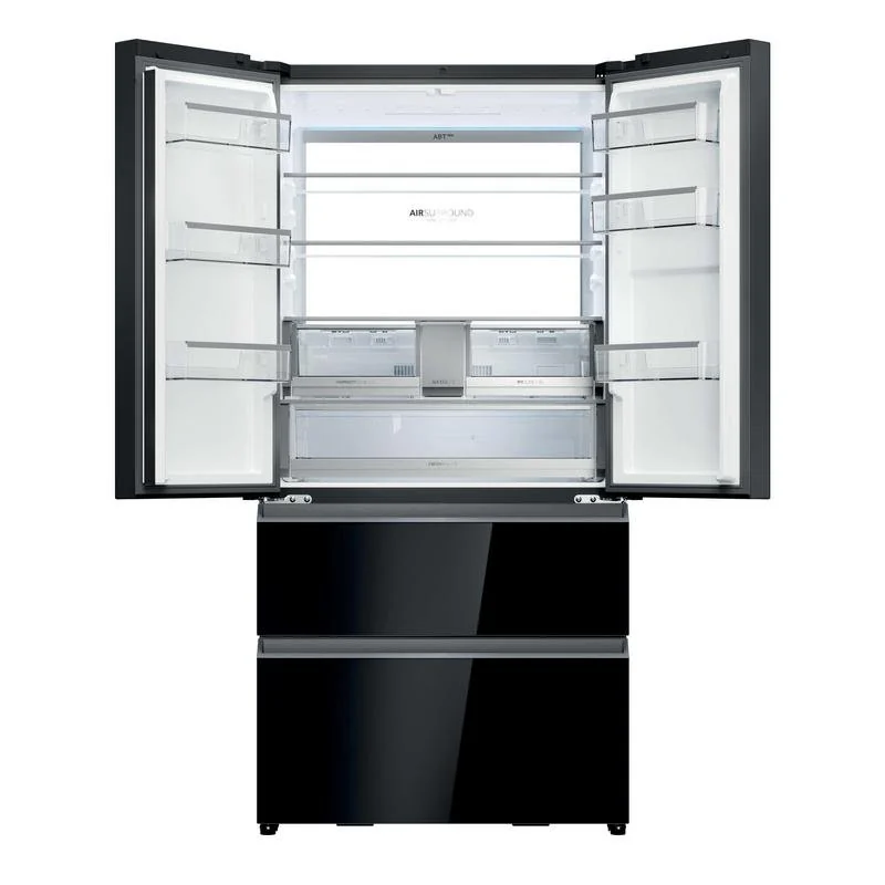 Detalle de Haier HFR79F19DFGB, frigorífico de cuatro puertas No Frost de 703 L, negro y WiFi
