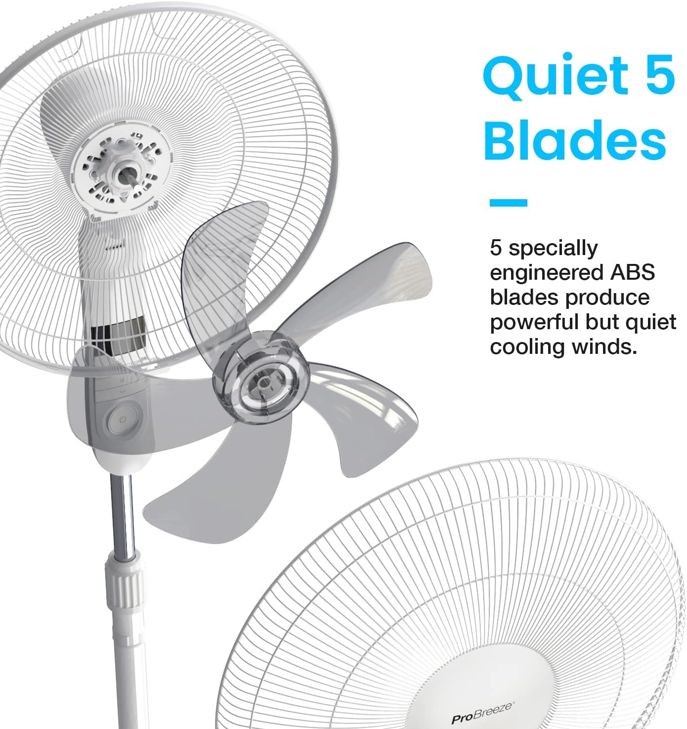 Thumbnail 2 de Pro Breeze 16-Inch Pedestal Fan with Remote Control and LED Display