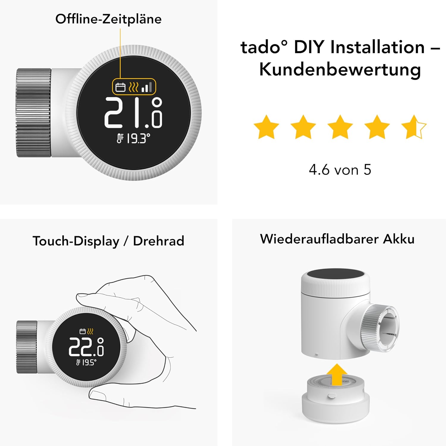 Detalle 2 de tado Smart Heizkörperthermostat X Starter Kit