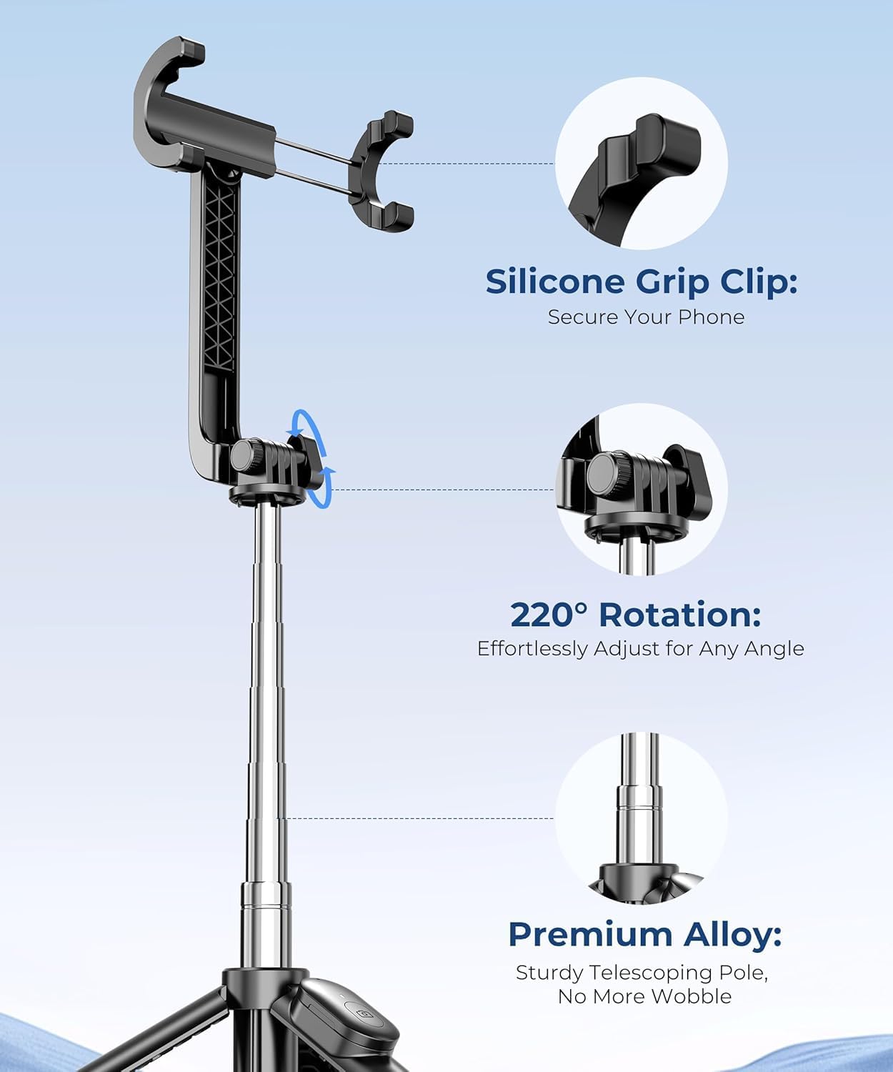 Thumbnail 4 de Fuloview 67" Selfie Stick Tripod