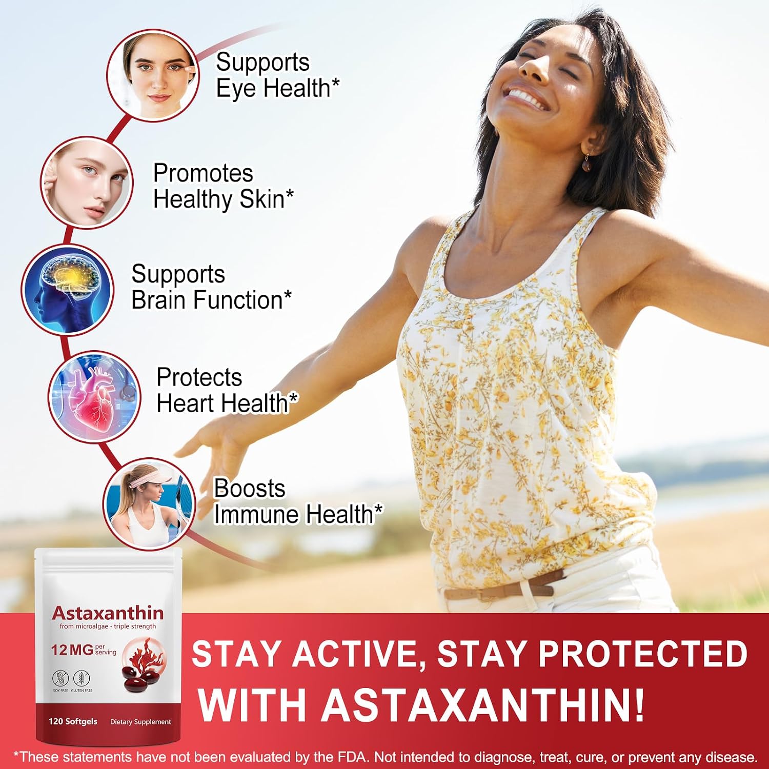 Detalle 2 de Tiuedu Astaxanthin Supplement 12 mg