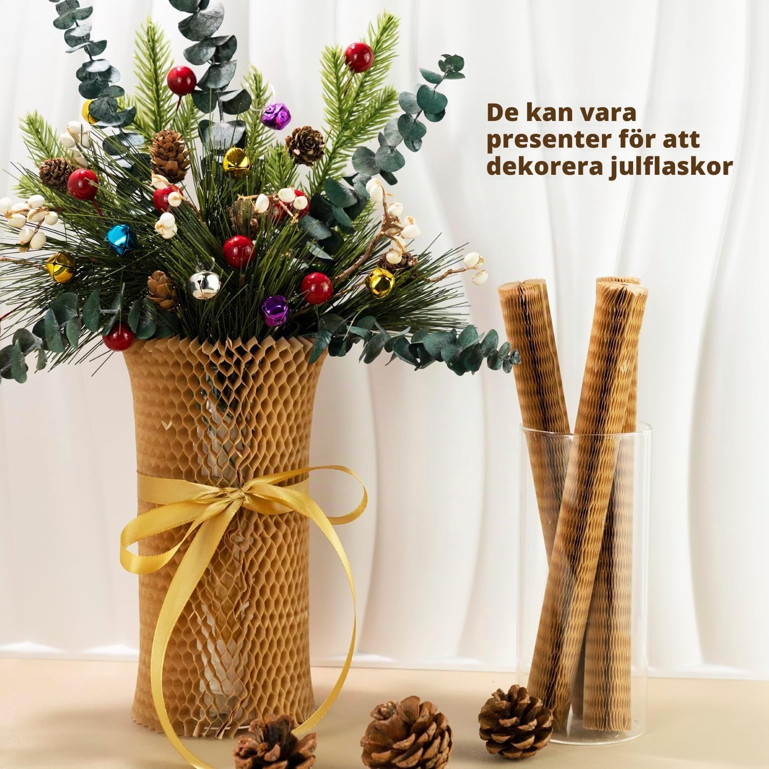 Detalle 2 de SZSYumUnion bikakepappershylsor för flaskor, 22 cm, 12-pack