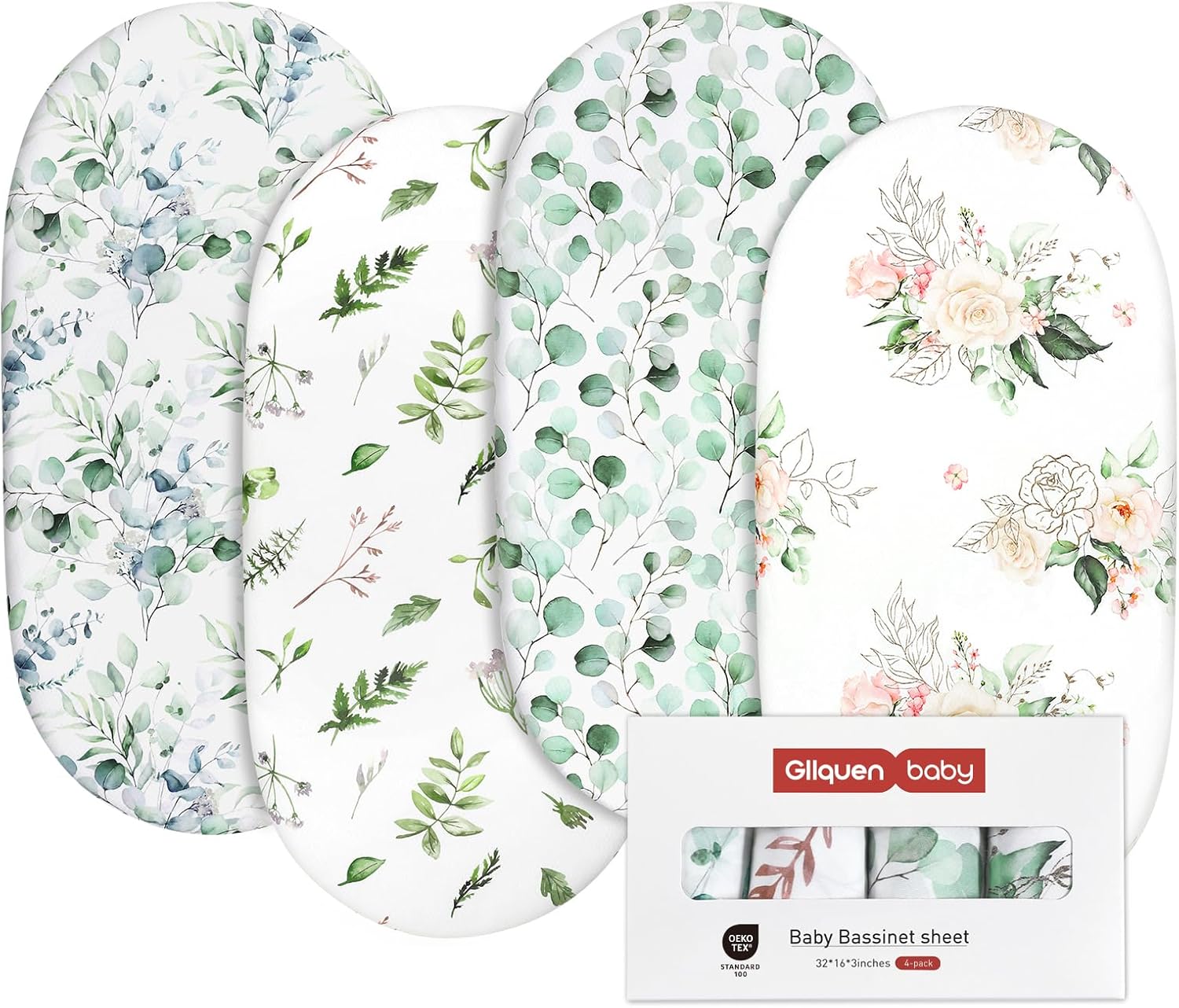 Thumbnail 5 de GLLQUEN BABY 4 Pack fitted bassinet sheets
