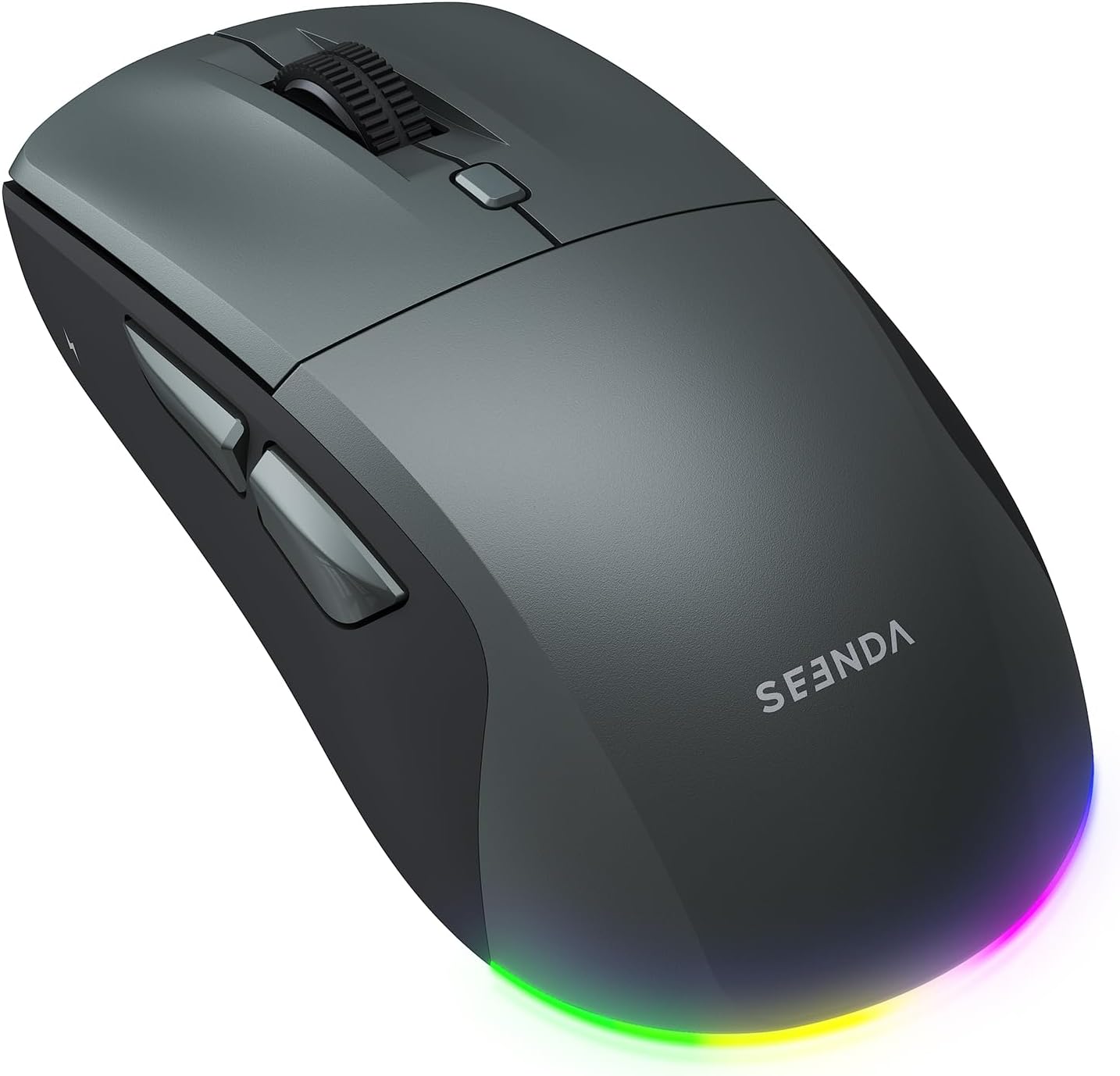 Detalle de Seenda MOU110 Wireless Bluetooth Mouse – Dual-Mode, Rechargeable with RGB Backlight