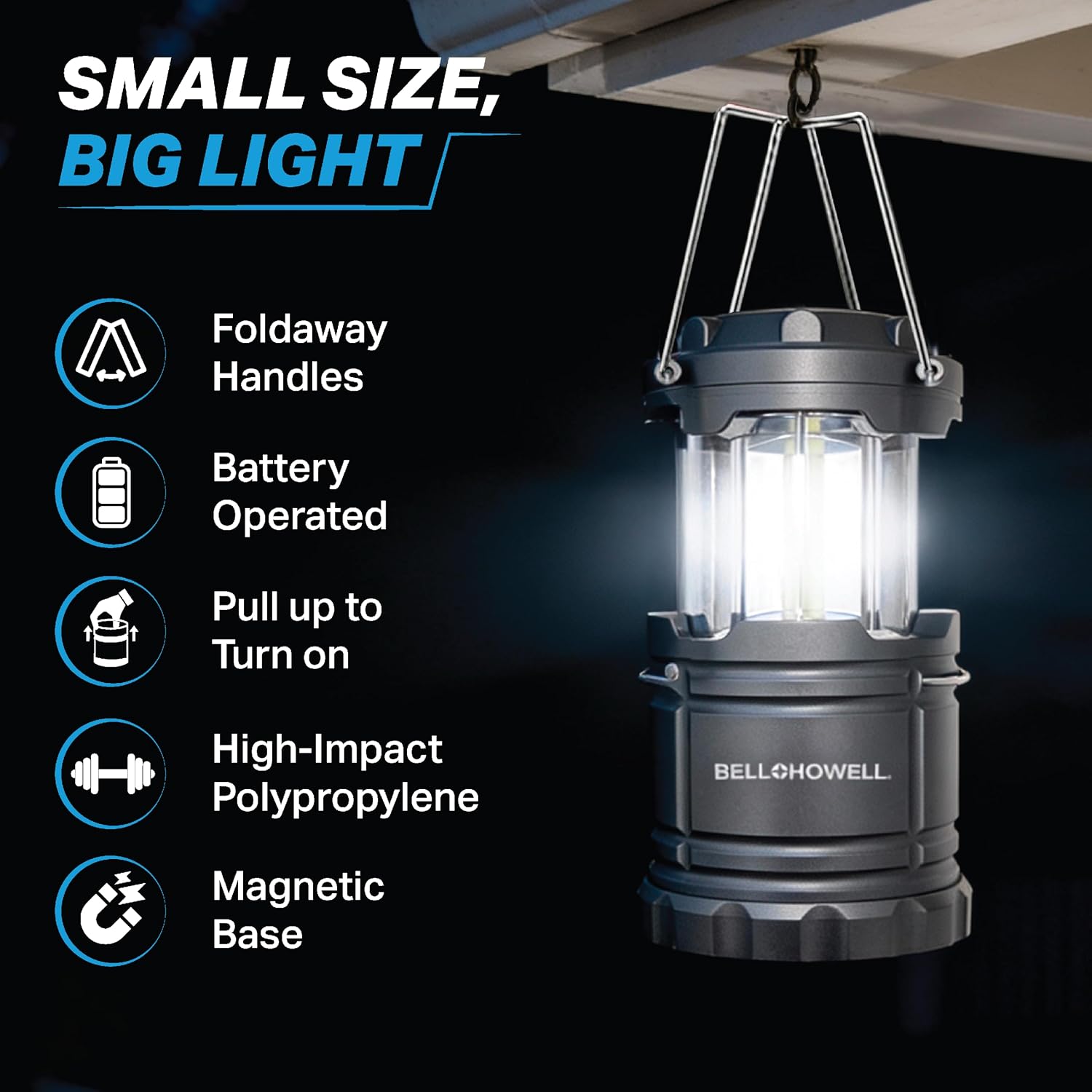 Detalle 2 de Bell+Howell TACLIGHT Multipurpose Camping Lanterns, 4-Pack, Collapsible IP65 LED