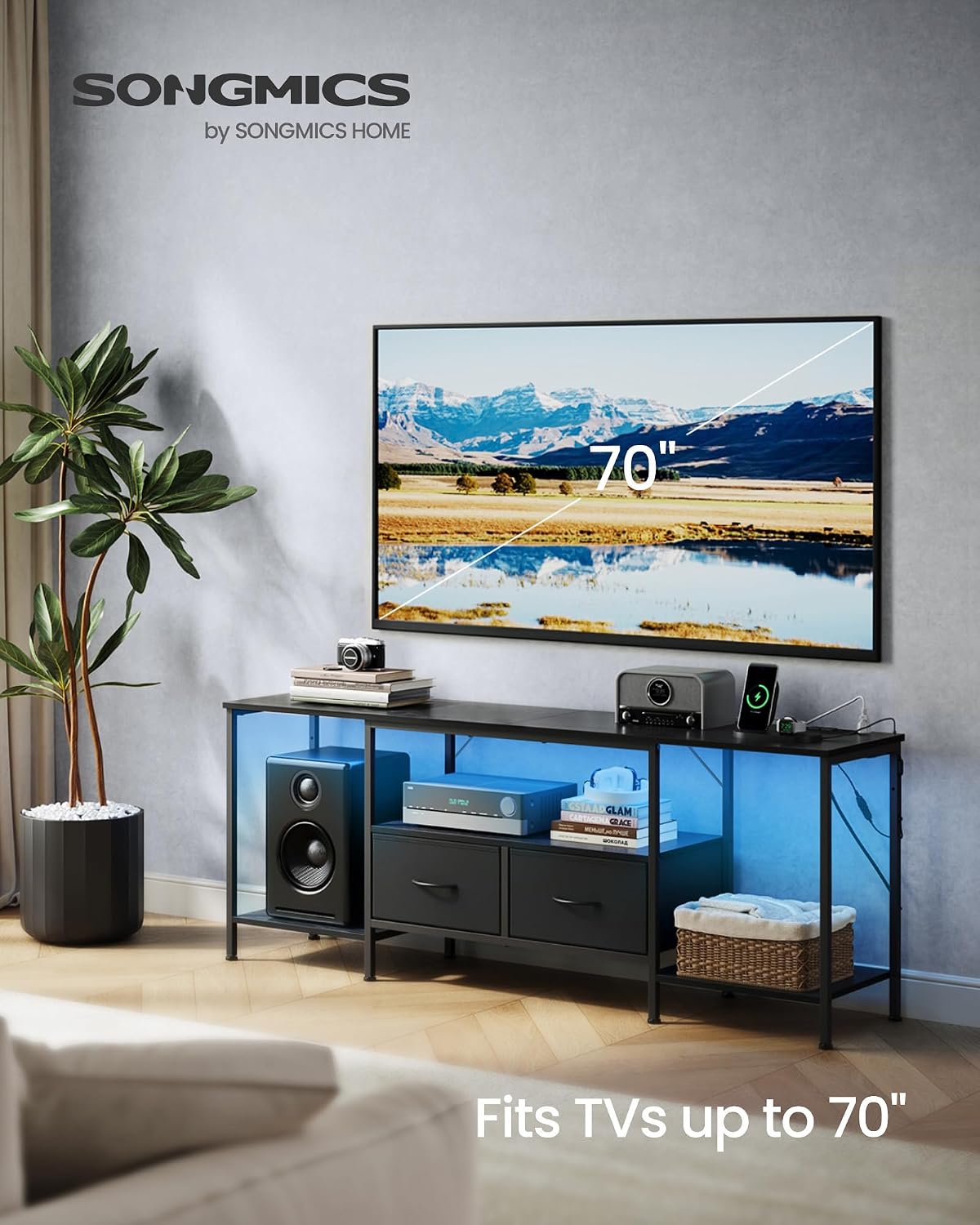 Detalle de SONGMICS TV stand ULGS420B101