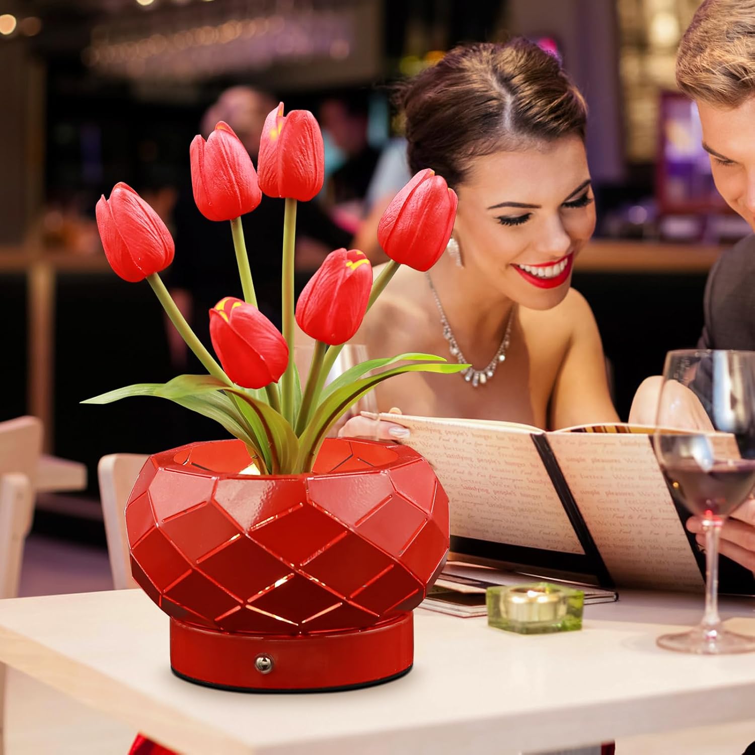 Detalle 2 de AMWGIMI Tulip Touch Table Lamp 3-Color Dimming
