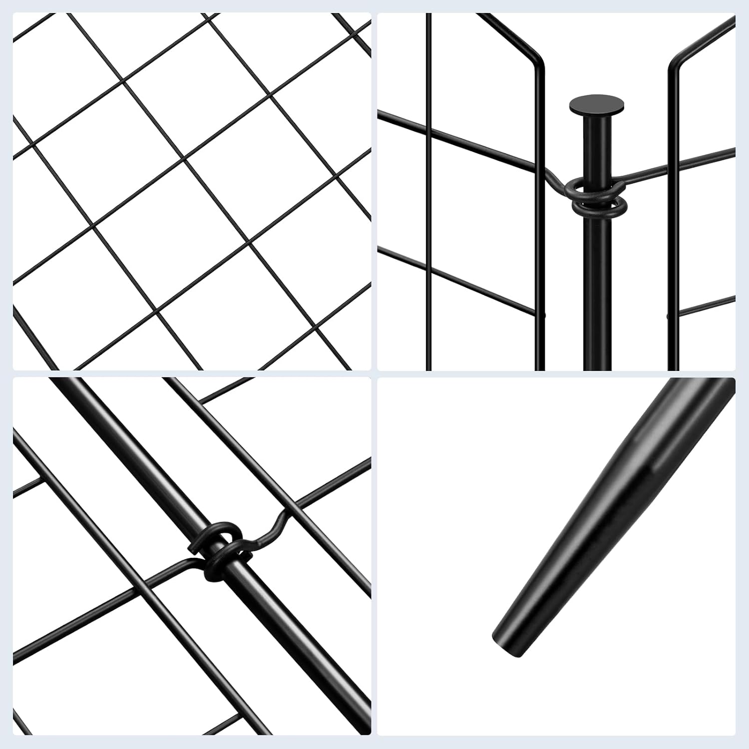 Detalle 2 de WOLTU Vallas Decorativas para Jardín 🏡 Set 10 Negro